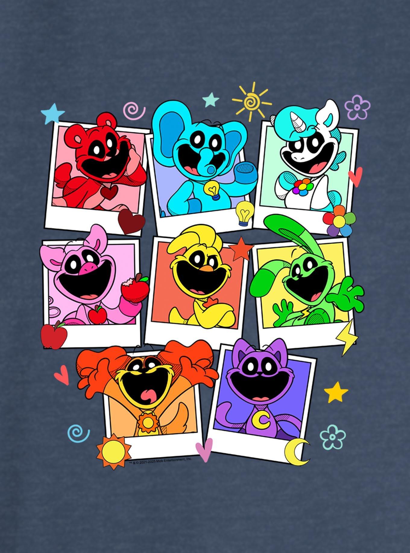 Poppy Playtime Polaroid Smiling Critters Womens Oversized Sweatshirt