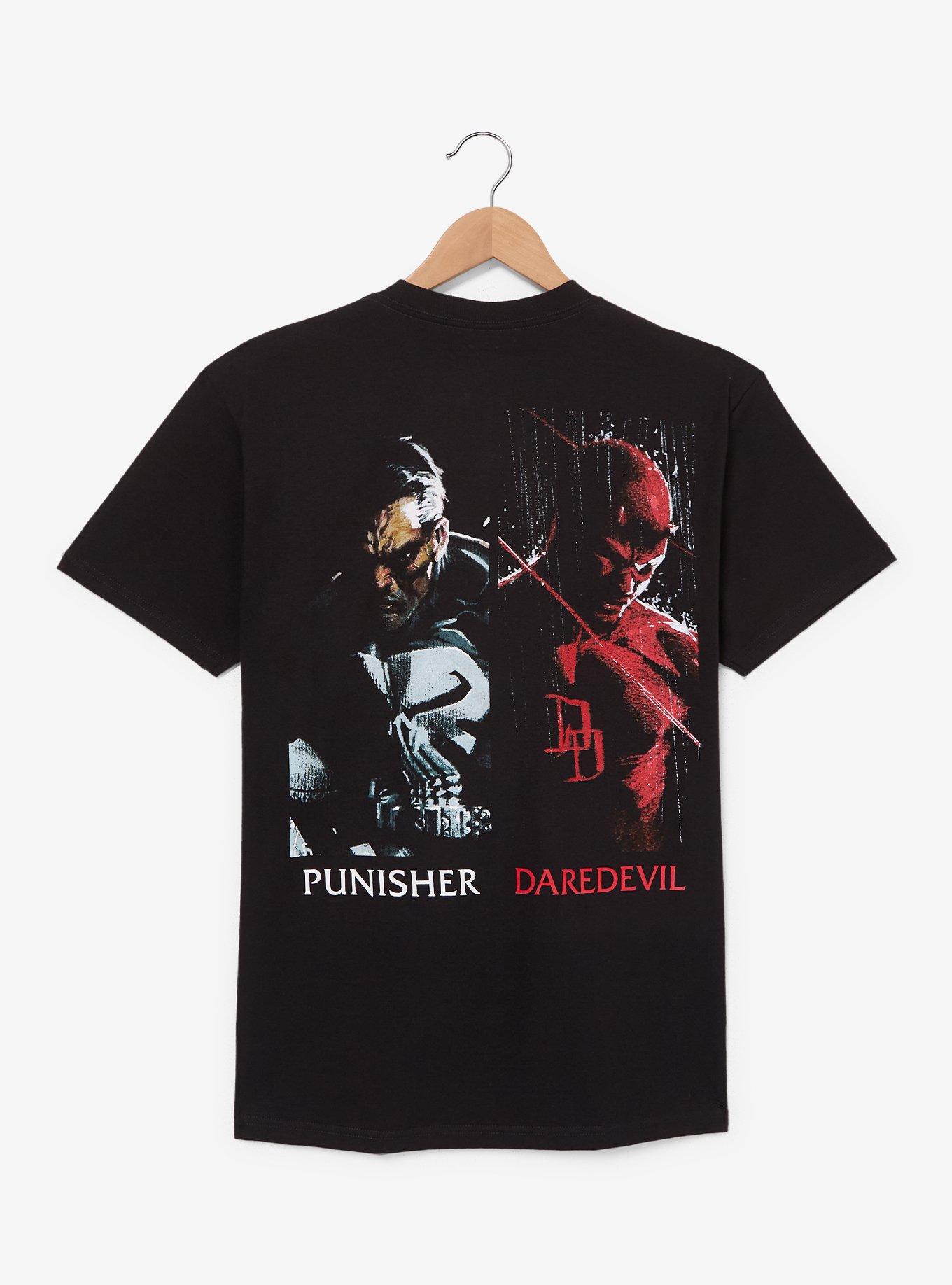 Marvel Daredevil & Punisher Logo T-Shirt - BoxLunch Exclusive, , hi-res