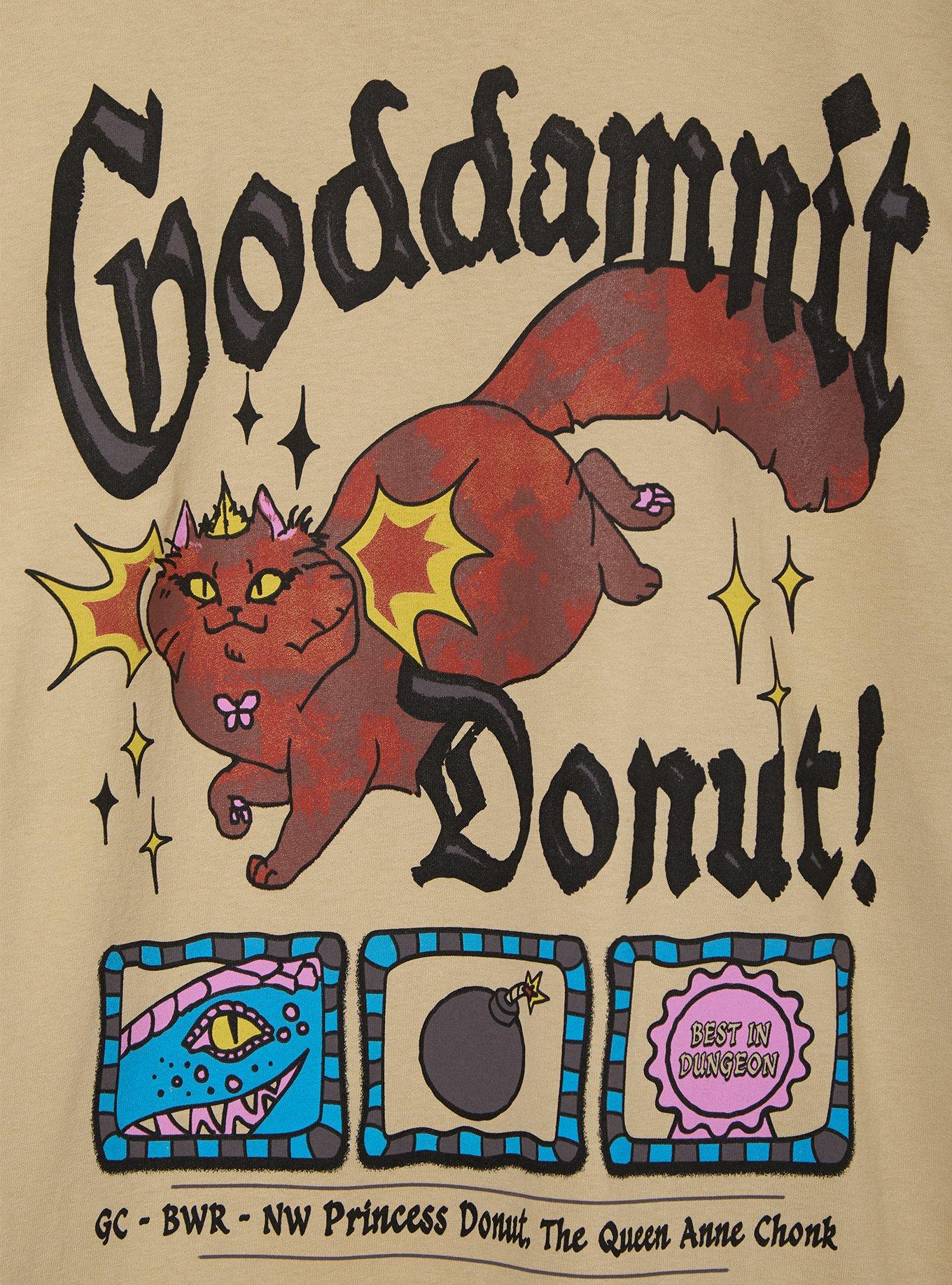 Dungeon Crawler Carl Goddamnit Donut T-Shirt - BoxLunch Exclusive, , hi-res