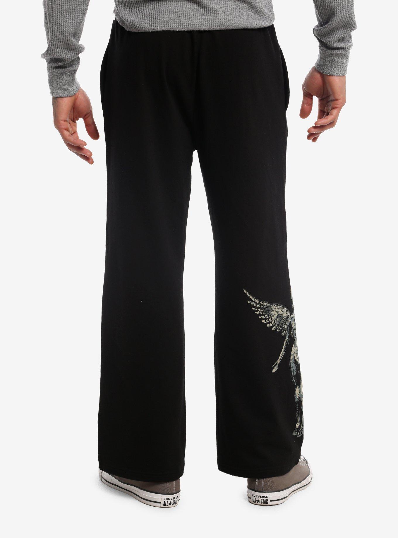 Nirvana In Utero Wide Leg Sweatpants, BLACK, alternate - view 2