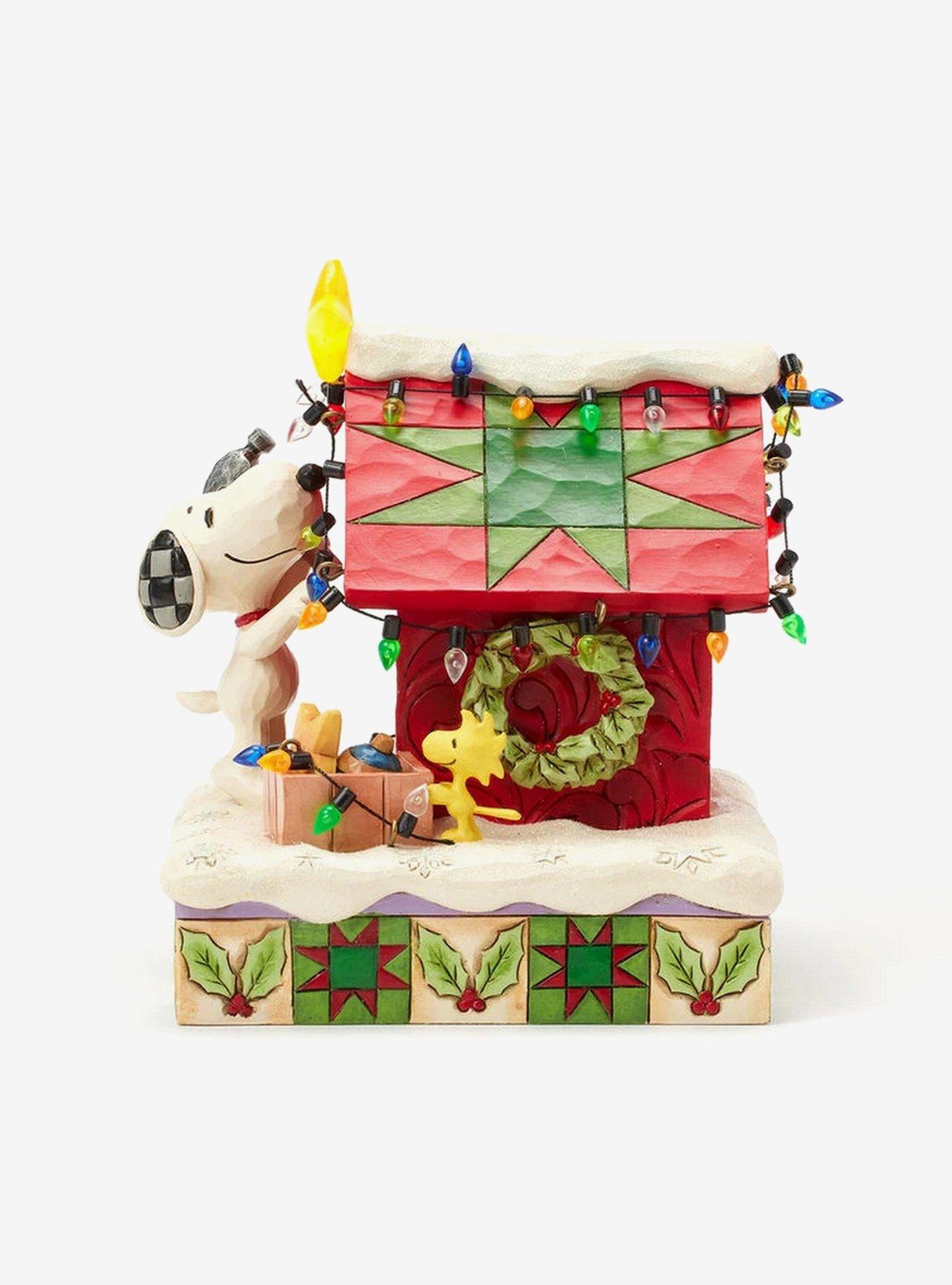Jim Shore Peanuts 75th Anniversary Snoopy Holiday Doghouse Figure, , hi-res