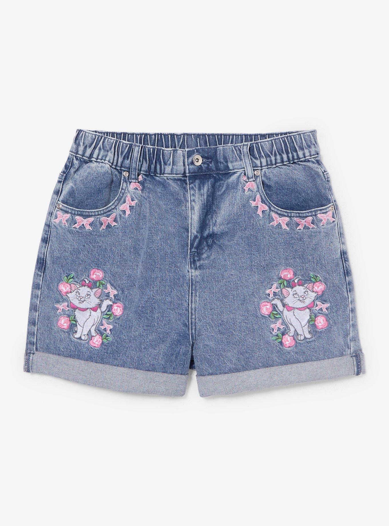 Disney The Aristocats Marie Floral High Waisted Women's Shorts - BoxLunch Exclusive, , hi-res