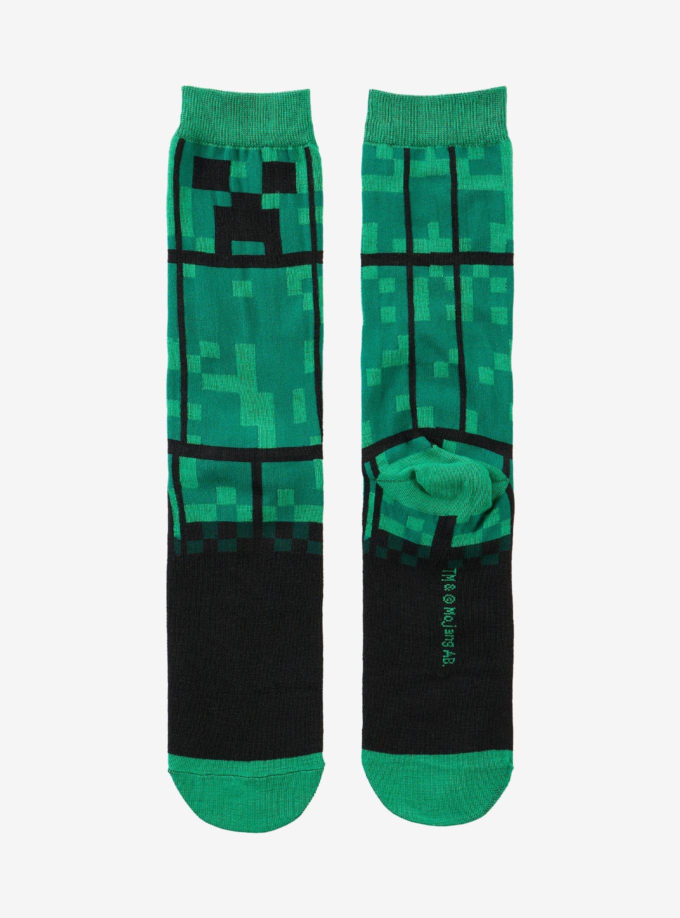 Minecraft Creeper 360 Crew Socks, , hi-res