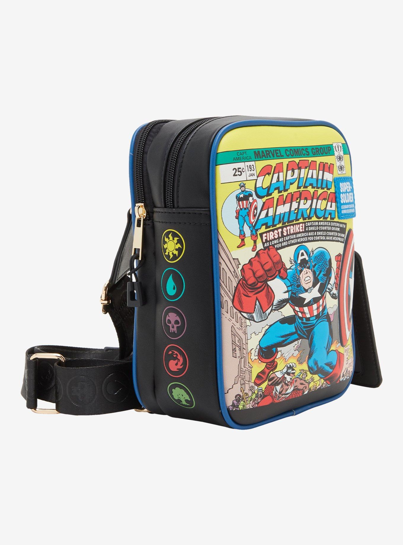 Magic: The Gathering x Marvel Captain America Comic Cover Crossbody Bag with Card Sleeve Charm - BoxLunch Exclusive, , alternate - view 3