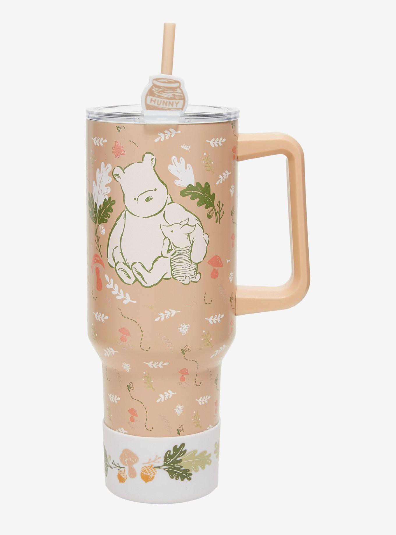 Disney Winnie the Pooh Classic Foliage Straw Tumbler with Handle and Boot - BoxLunch Exclusive, , hi-res