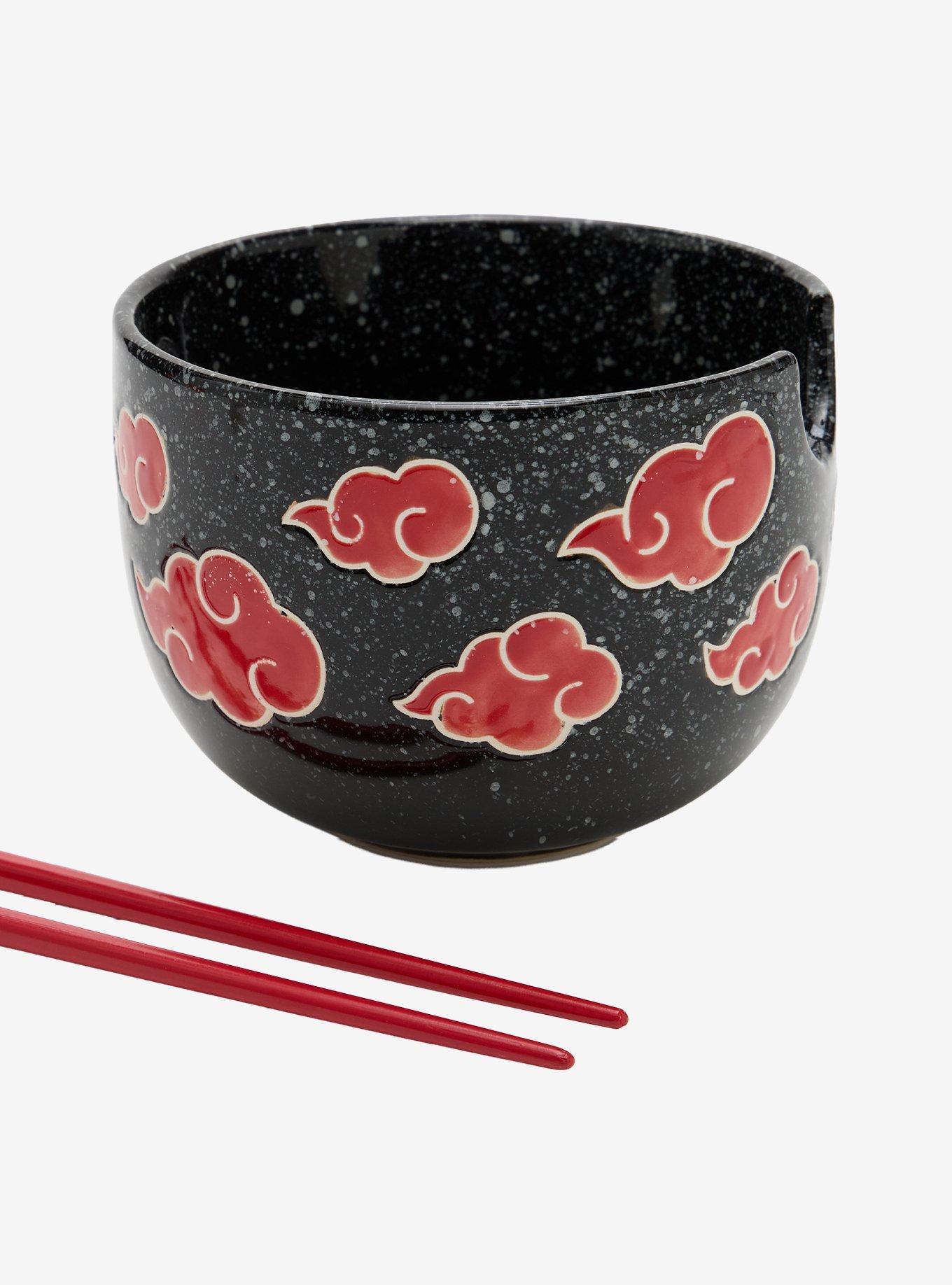 Naruto Shippuden Akatsuki Clouds Ramen Bowl with Chopsticks - BoxLunch Exclusive, , alternate - view 3