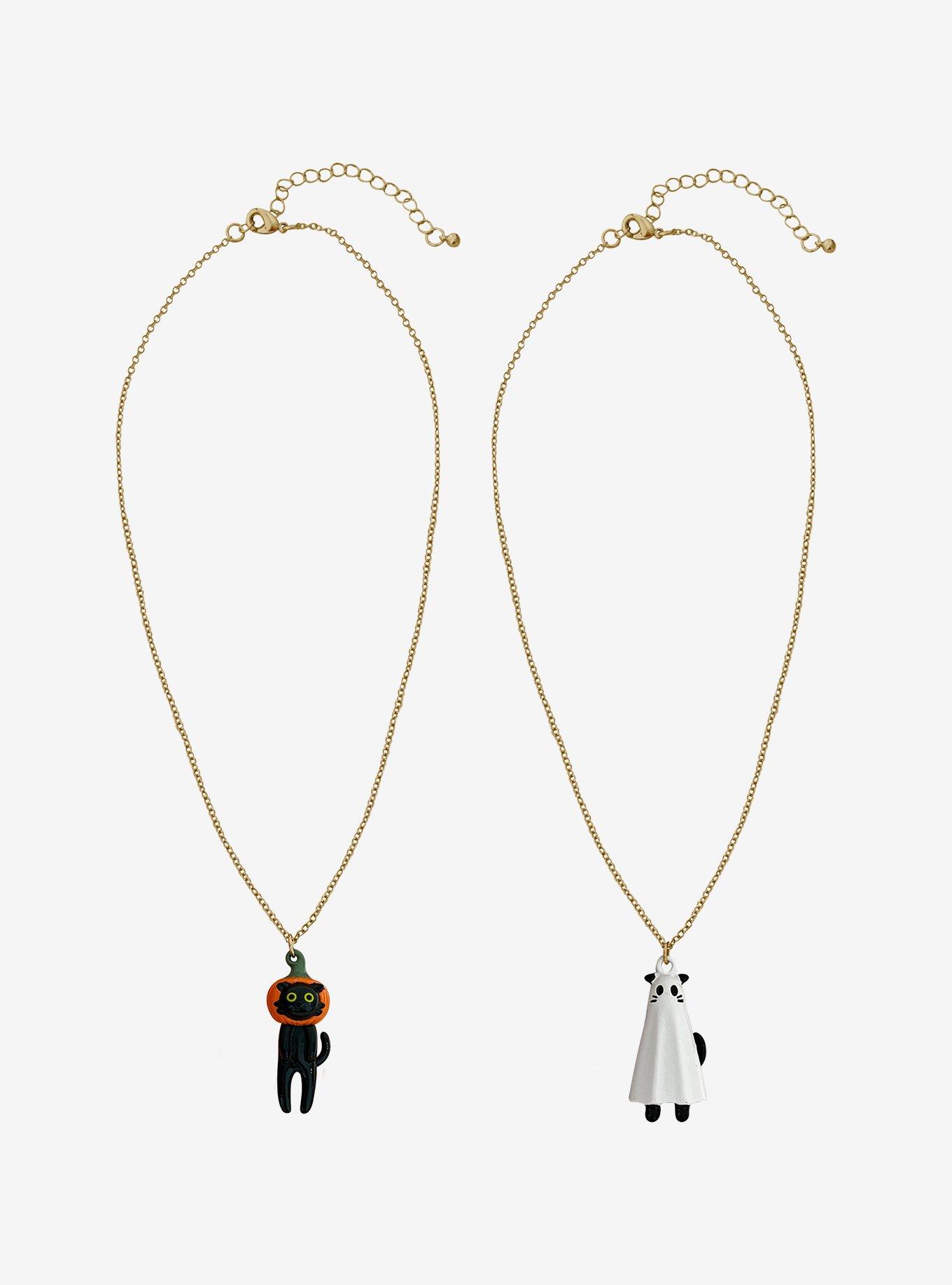 Autumn Cat Best Friend Necklace Set & Card, , alternate - view 3