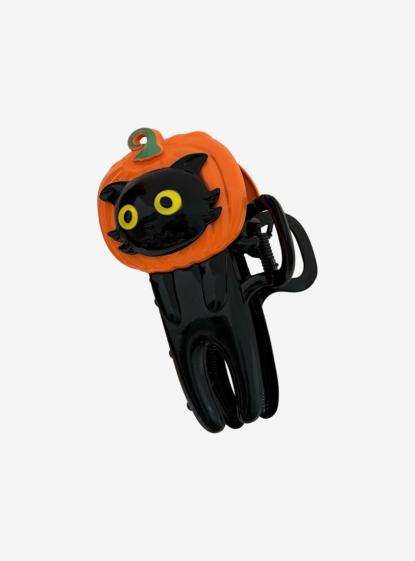Thorn & Fable Fall Cat Pumpkin Claw Hair Clip, , hi-res