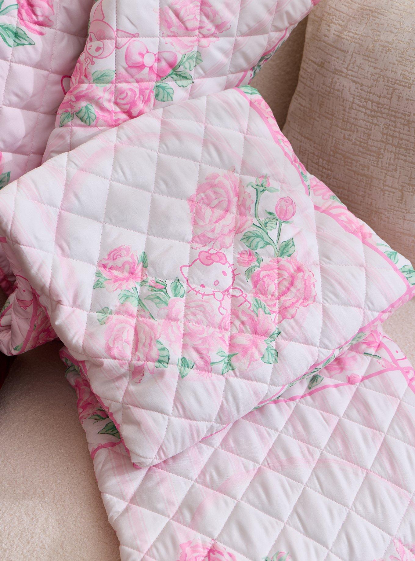 Sanrio Hello Kitty & Friends Roses Reversible Retro Quilted Blanket - BoxLunch Exclusive, , alternate - view 3