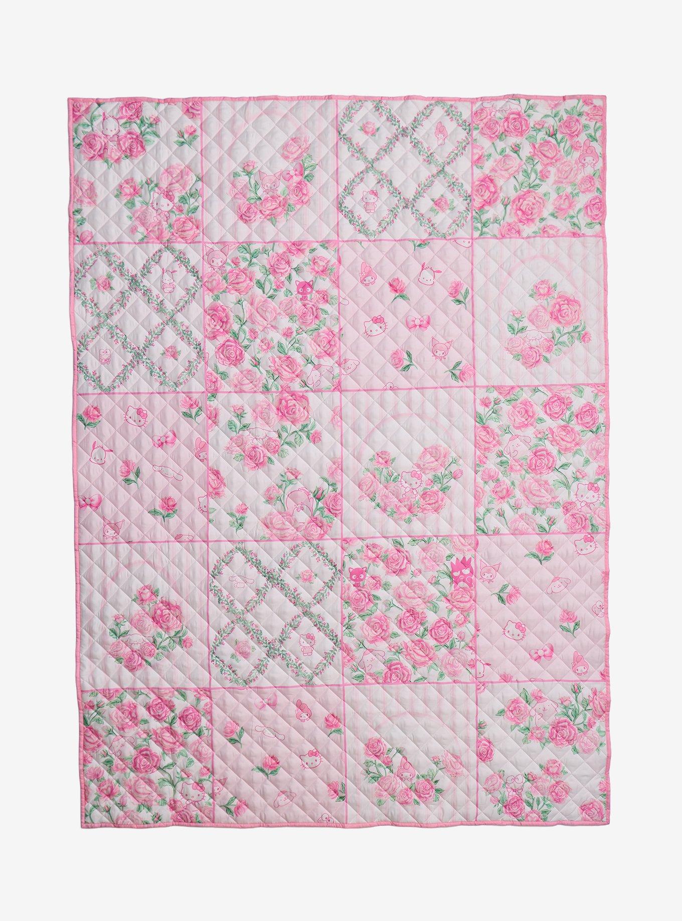 Sanrio Hello Kitty & Friends Roses Reversible Retro Quilted Blanket - BoxLunch Exclusive, , alternate - view 4