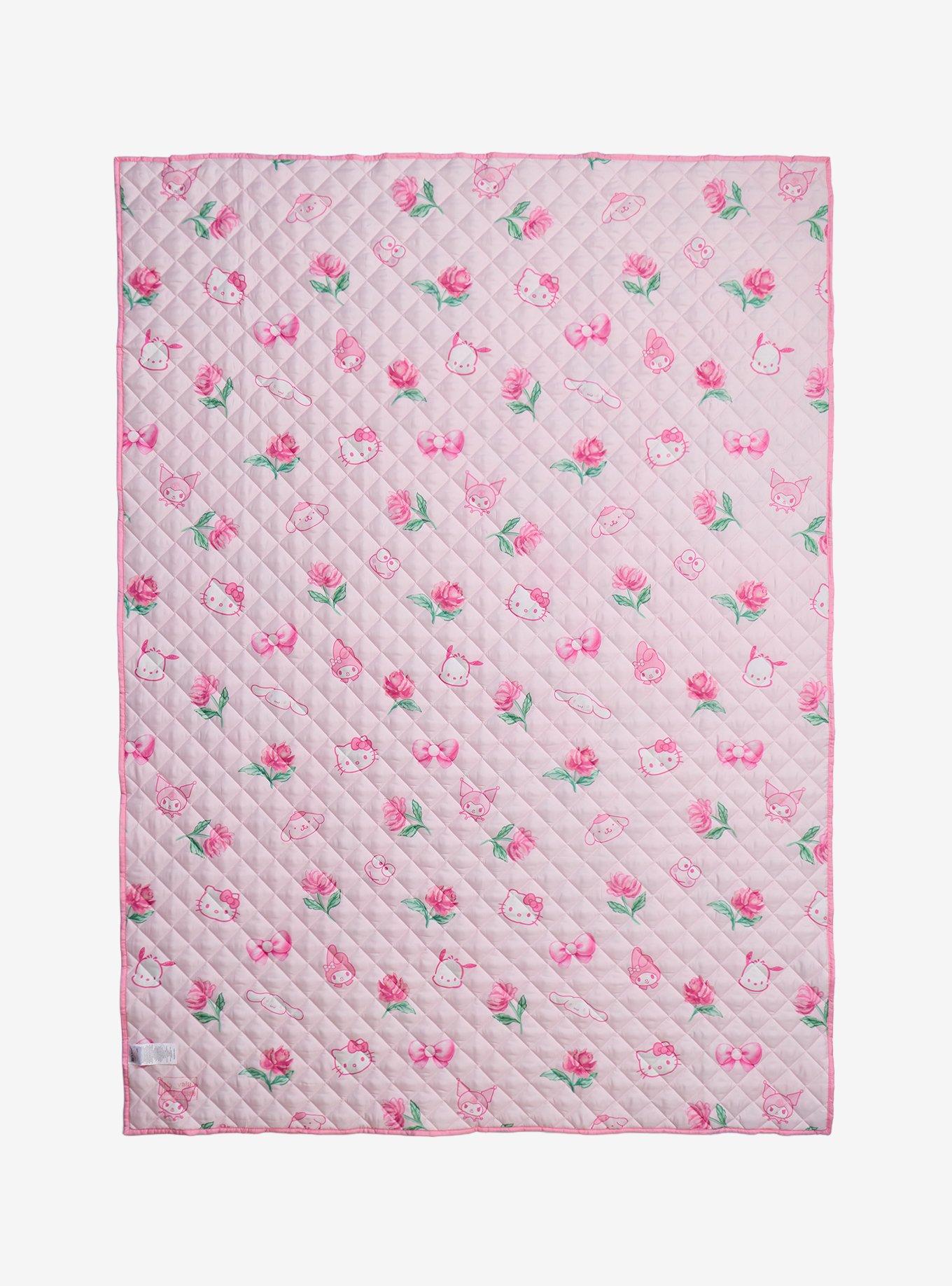 Sanrio Hello Kitty & Friends Roses Reversible Retro Quilted Blanket - BoxLunch Exclusive, , alternate - view 5