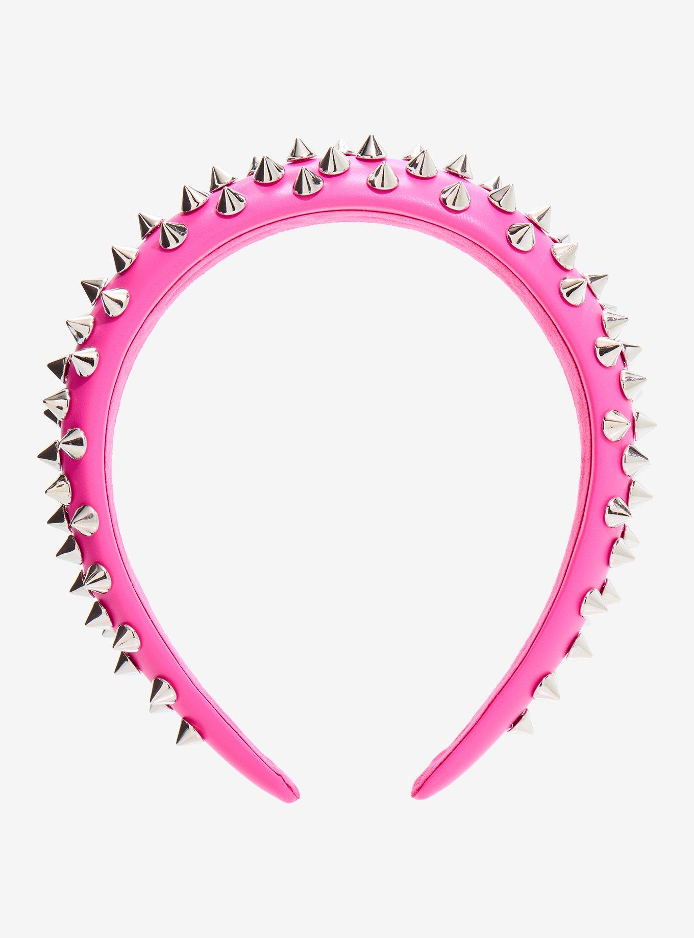 Pink Spike Stud Headband, , hi-res