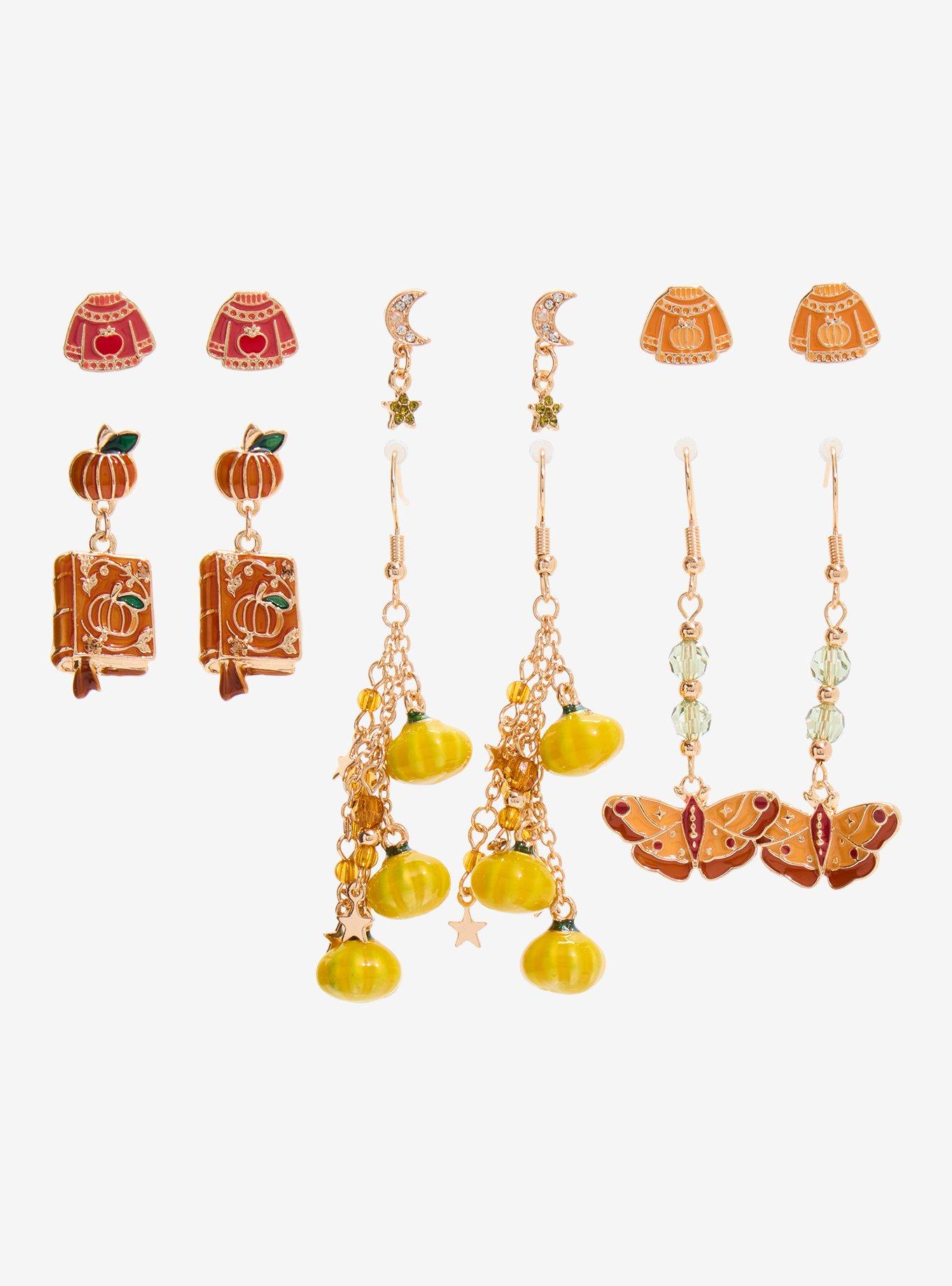 Thorn & Fable Cozy Autumn Earring Set, , hi-res