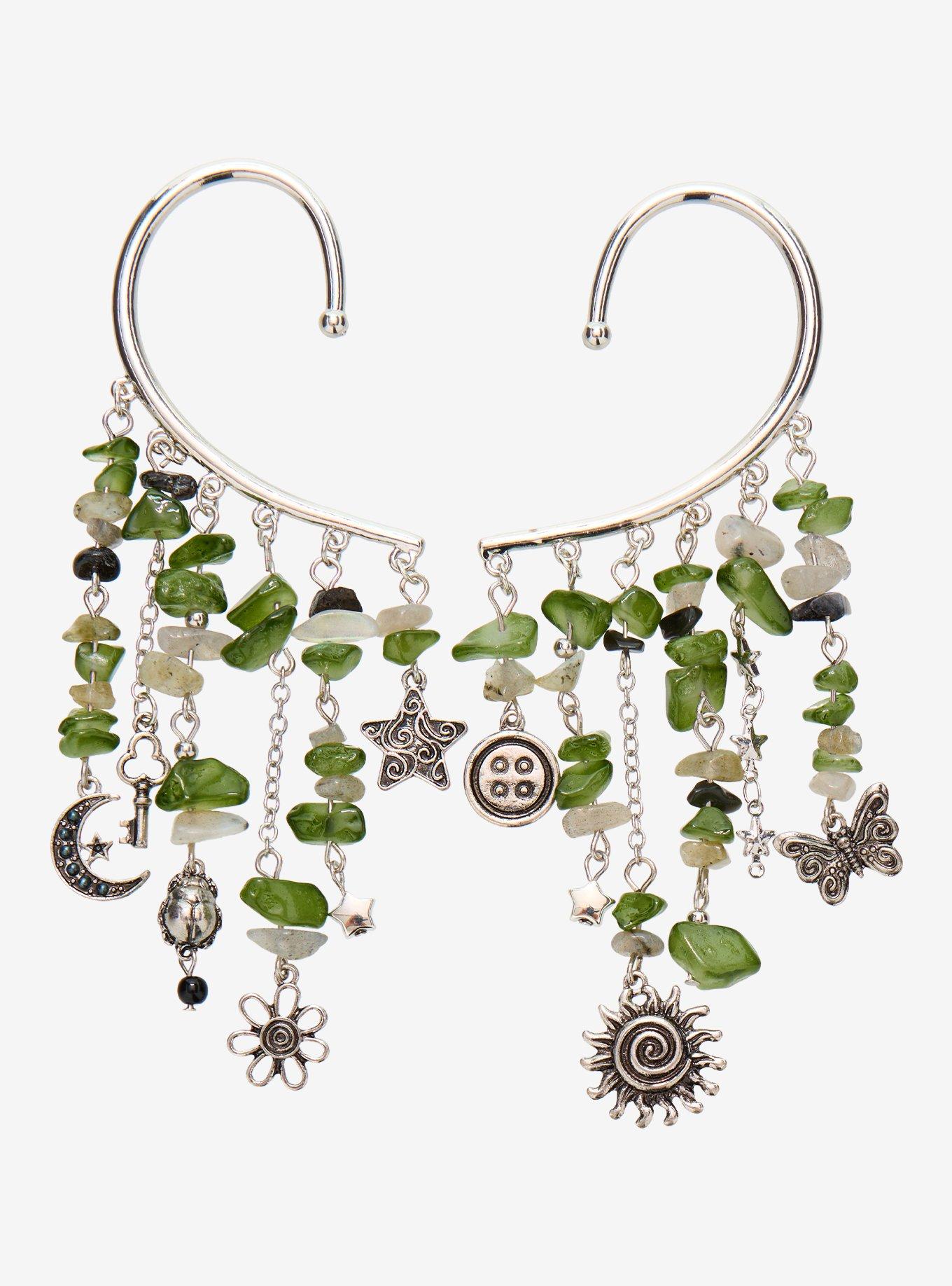 Thorn & Fable Celestial Green Icon Ear Cuff Set, , hi-res