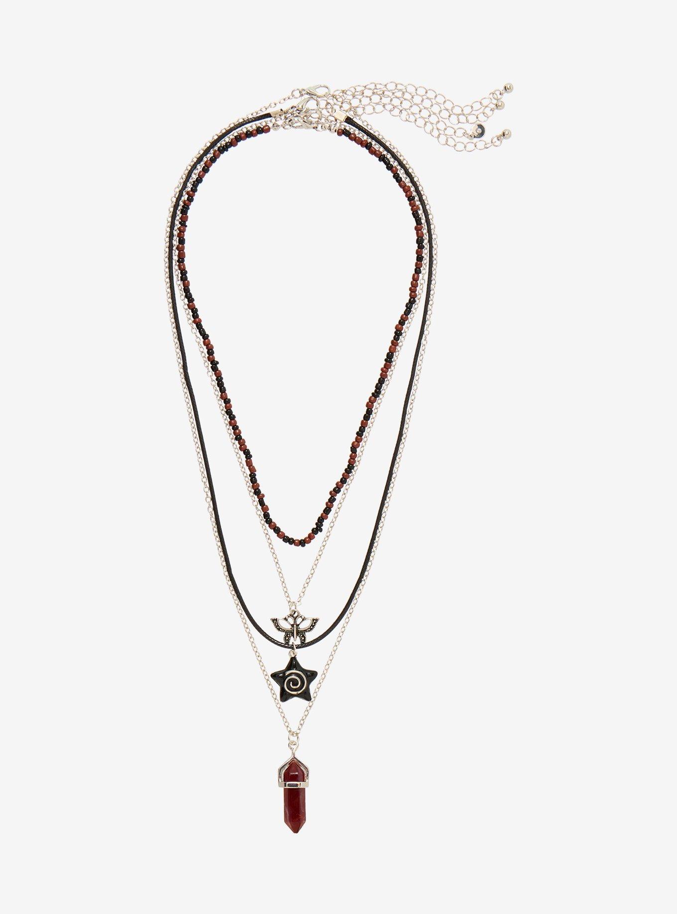 Thorn & Fable Star Butterfly Crystal Necklace Set, , hi-res