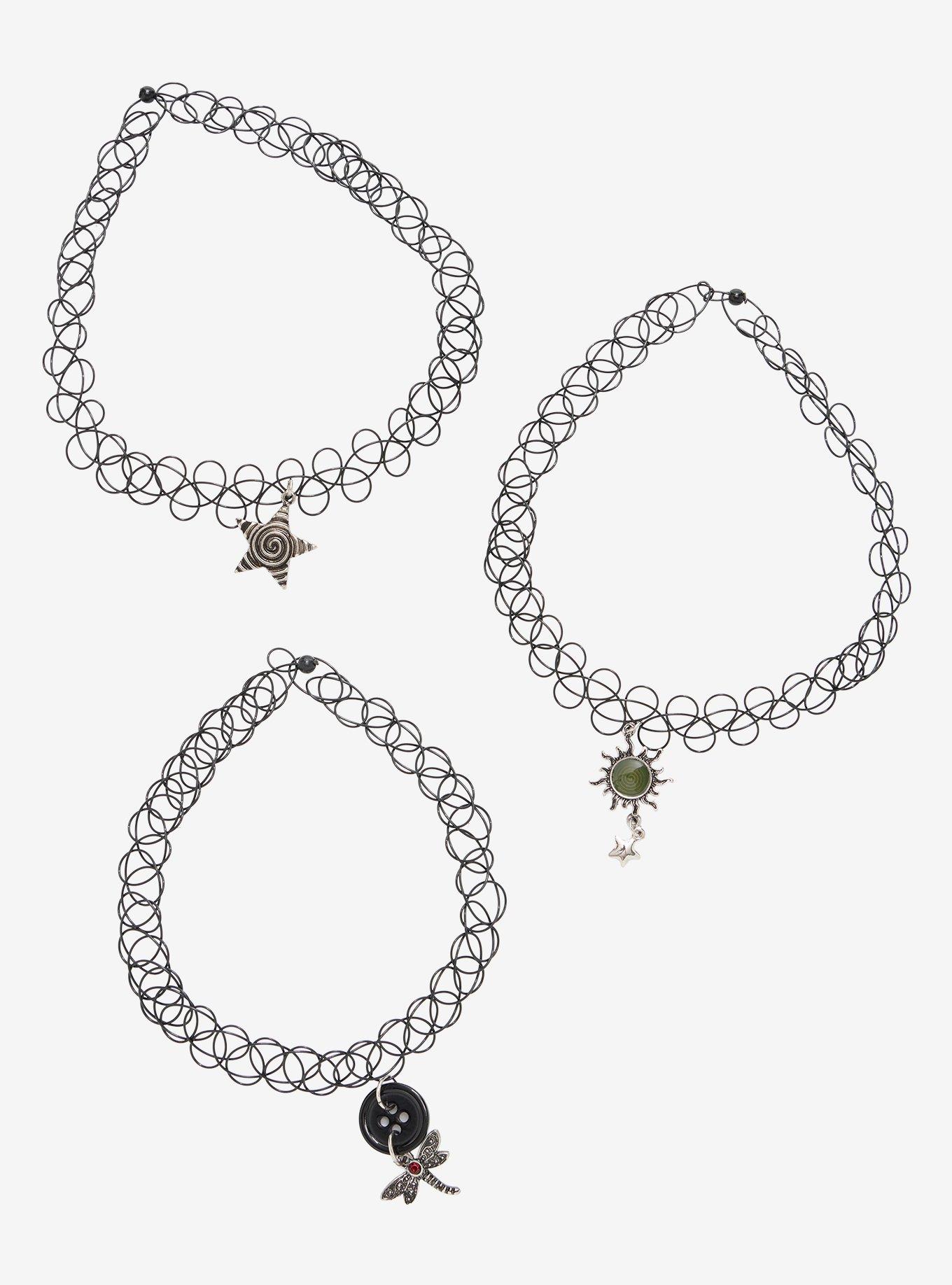 Thorn & Fable Celestial Grunge Tattoo Choker Set, , hi-res