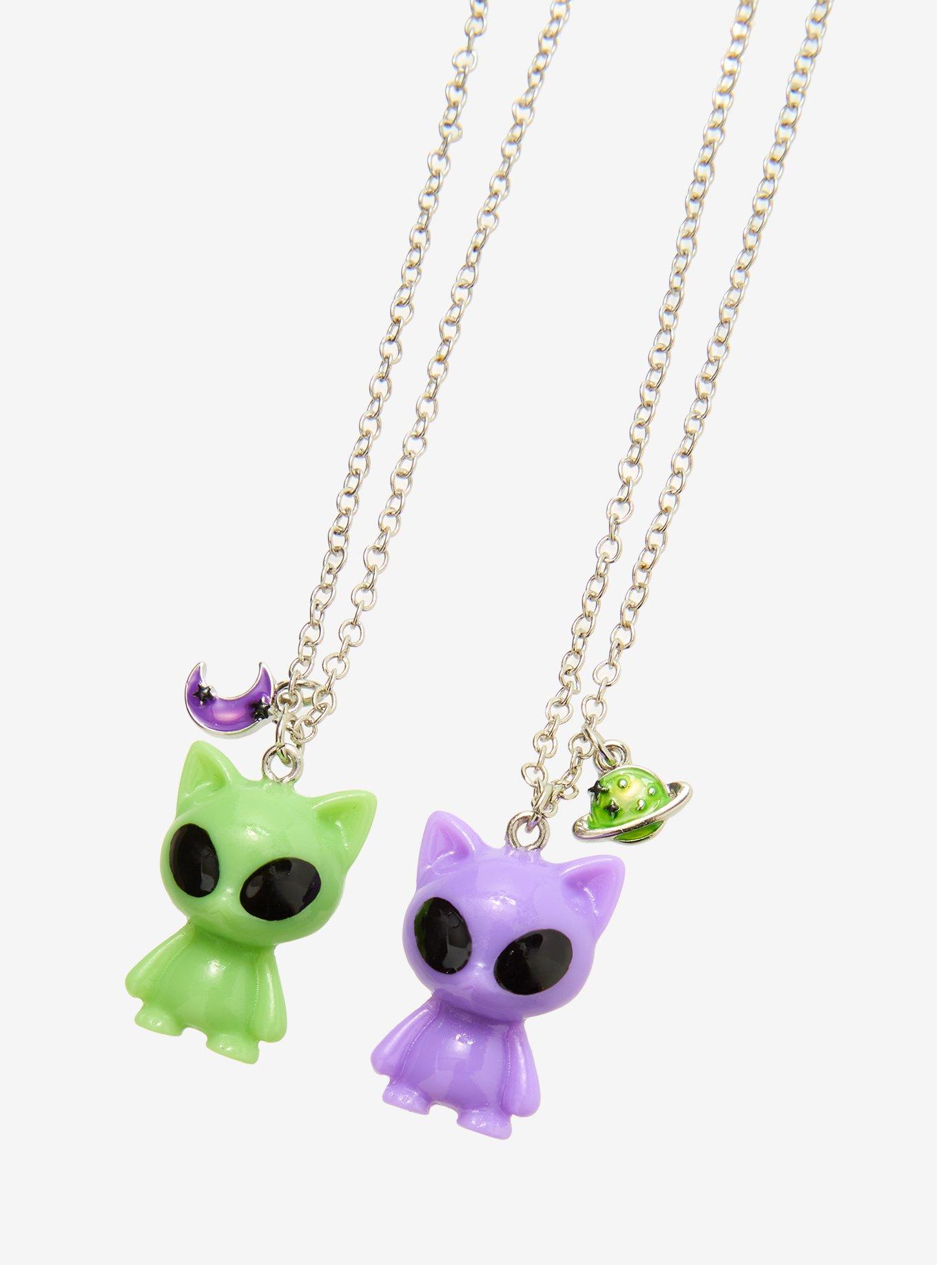 Alien Cat Best Friend Necklace Set, , alternate - view 3