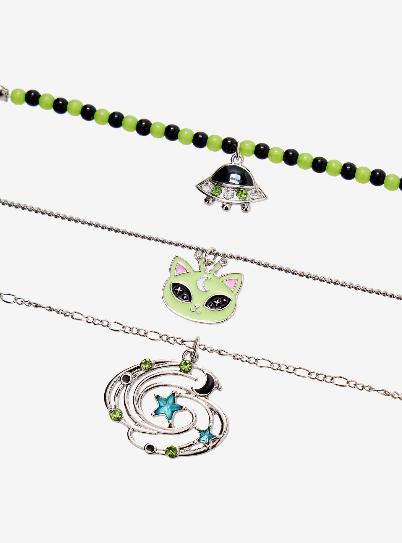 Alien Cat Icon Necklace Set, , alternate - view 3