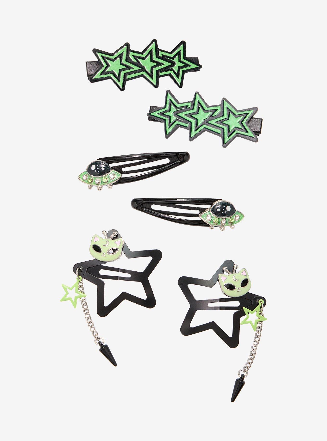 Cat Alien Hair Clip Set, , hi-res