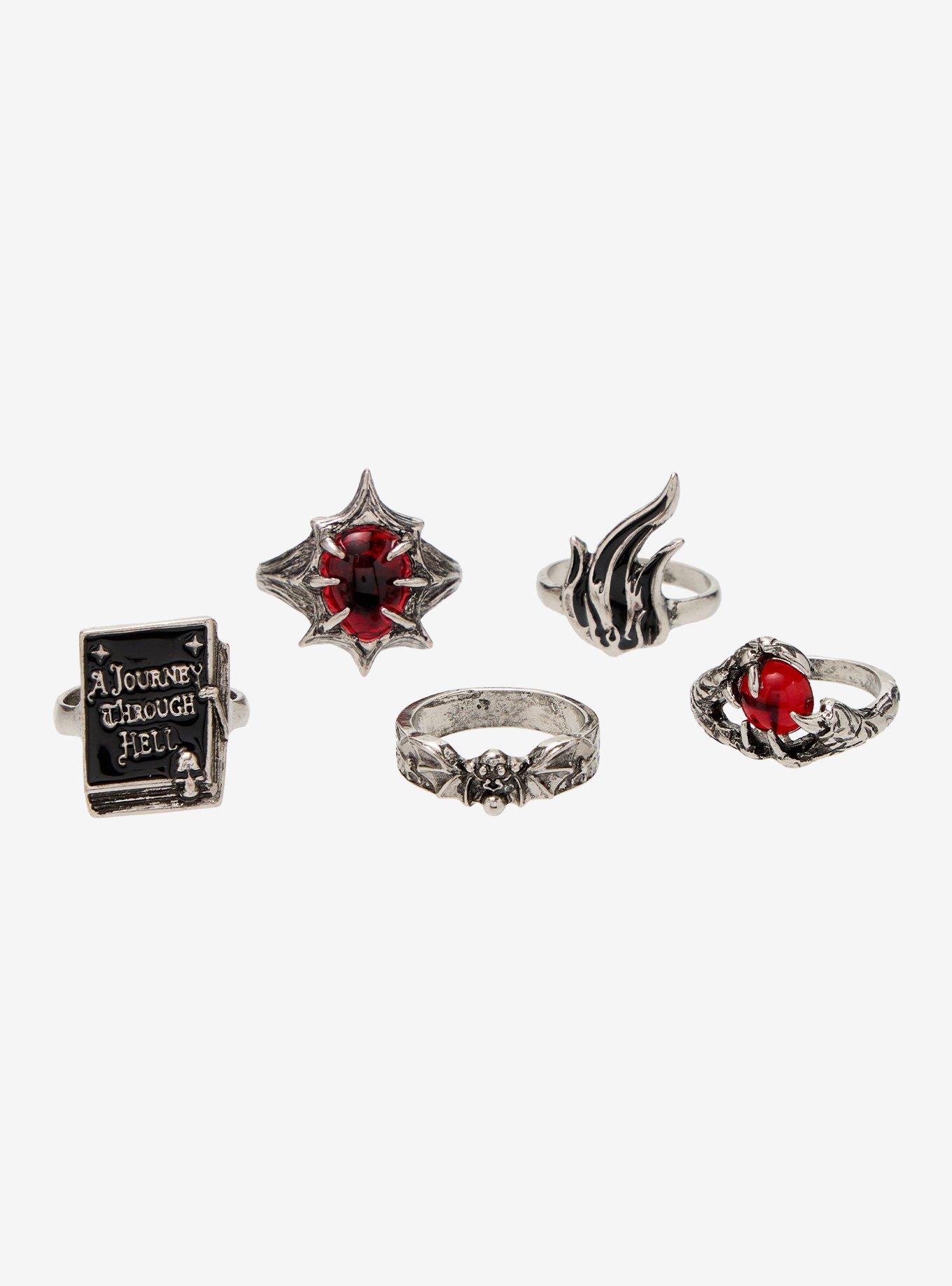 Gothic Hell Ring Set, , hi-res