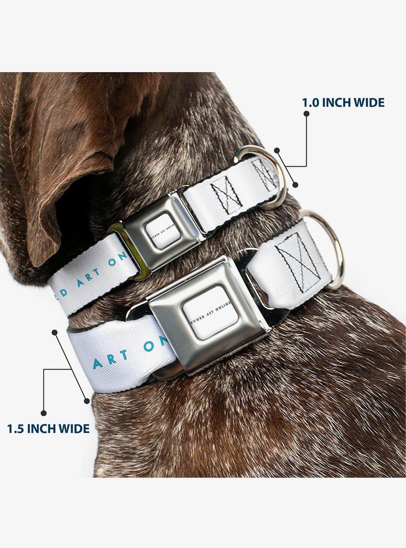 Sword Art Online Asuna & Kirito Action Pose & Logo Seatbelt Buckle Dog Collar, , hi-res