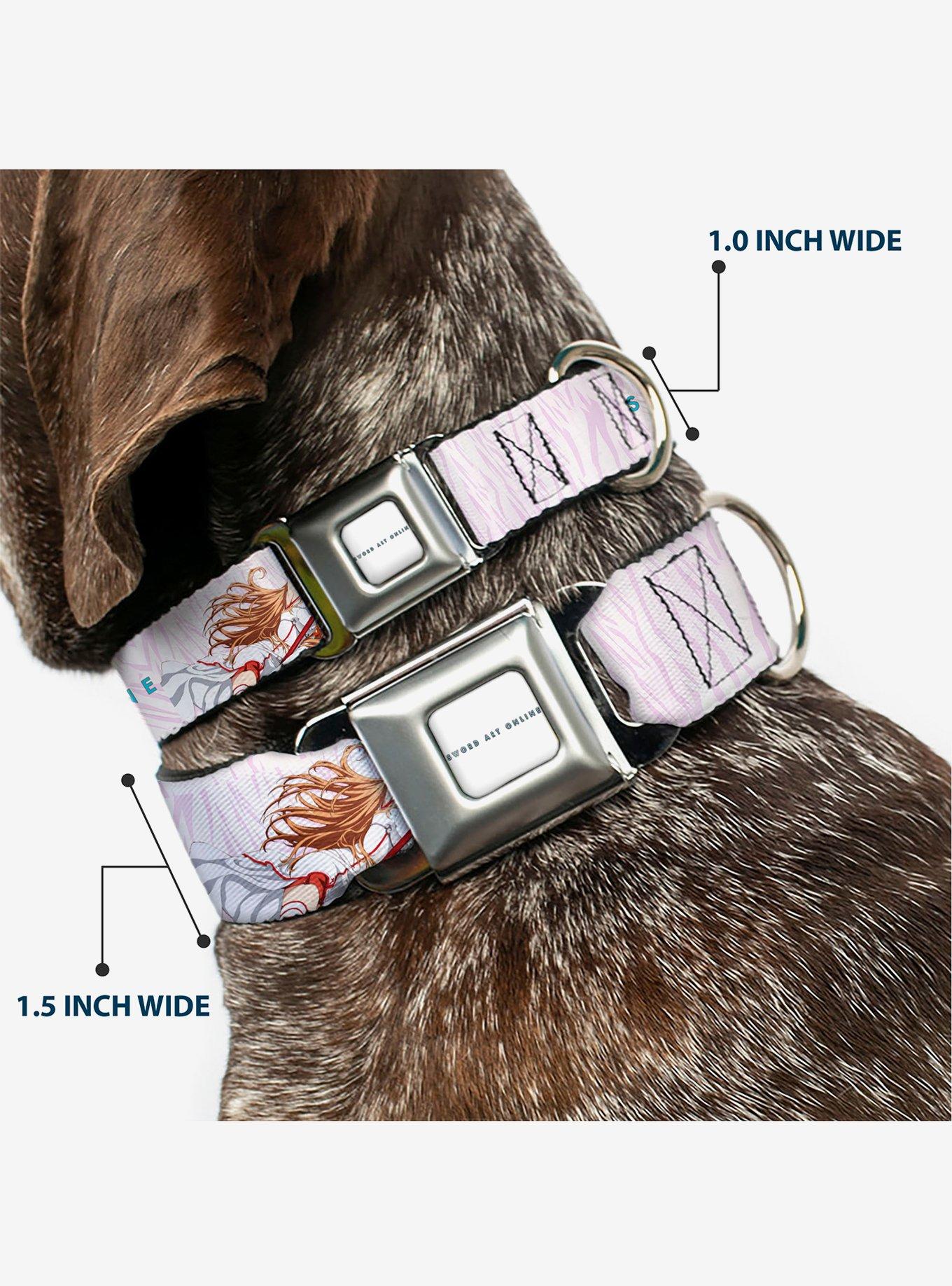 Sword Art Online Asuna Lambent Light Pose & Logo Seatbelt Buckle Dog Collar, , hi-res