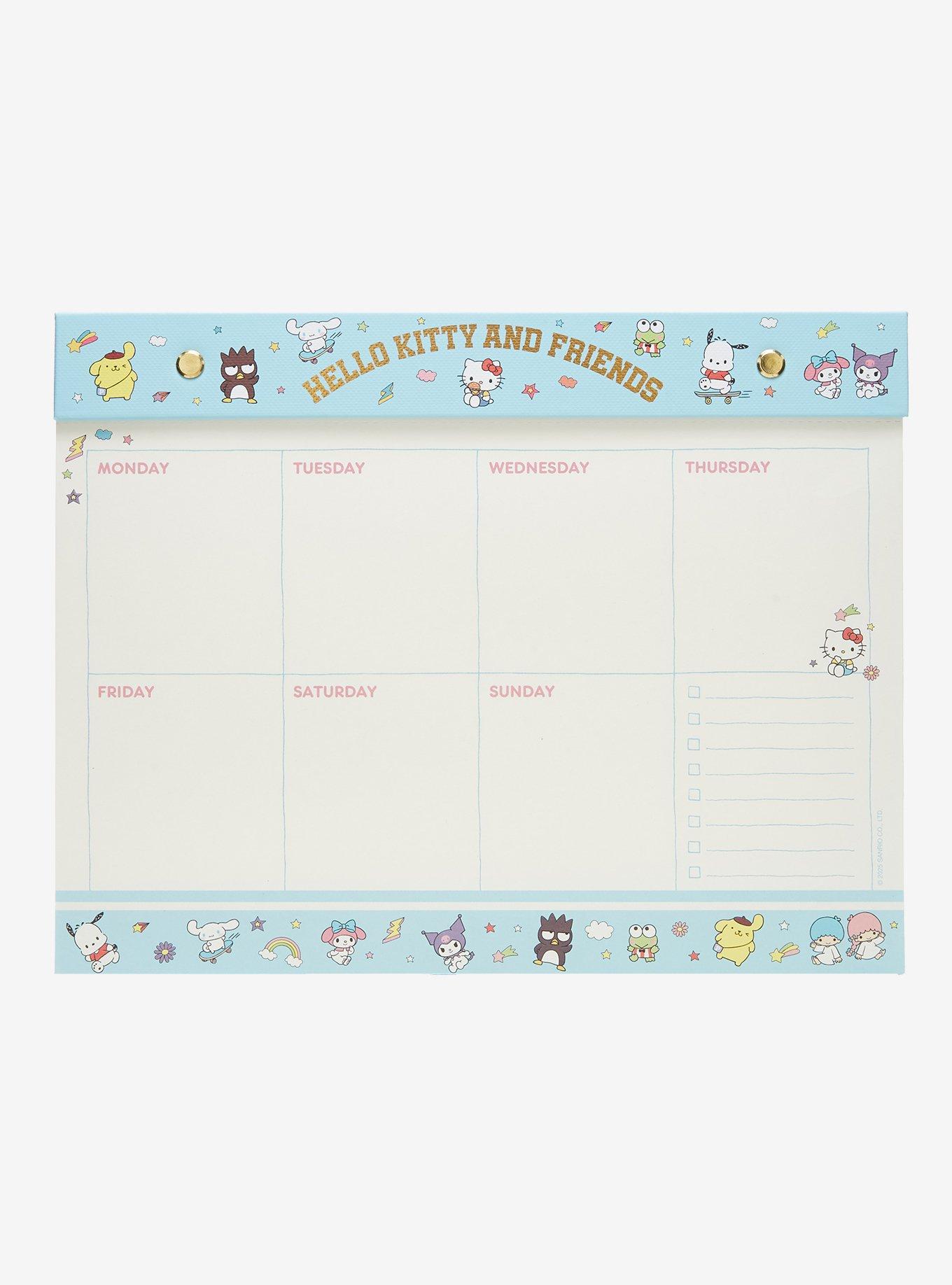 Sanrio Hello Kitty and Friends Weekly Planner Desk Pad with Stickers, , hi-res