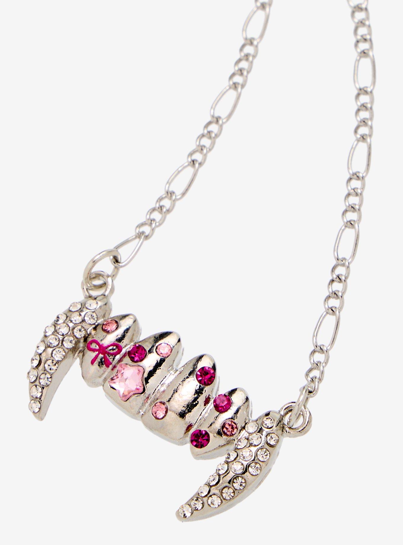 Vampire Bling Fangs Necklace, , alternate - view 3