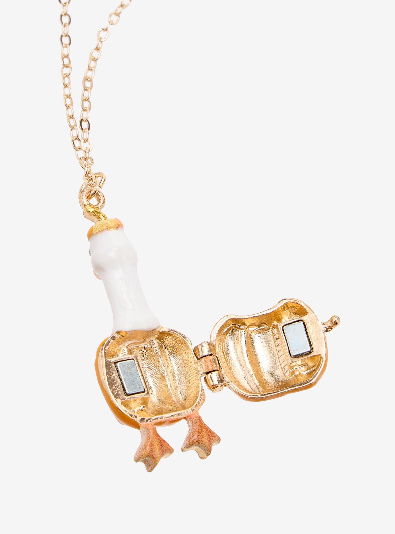 Thorn & Fable Pumpkin Goose Locket Necklace, , alternate - view 3