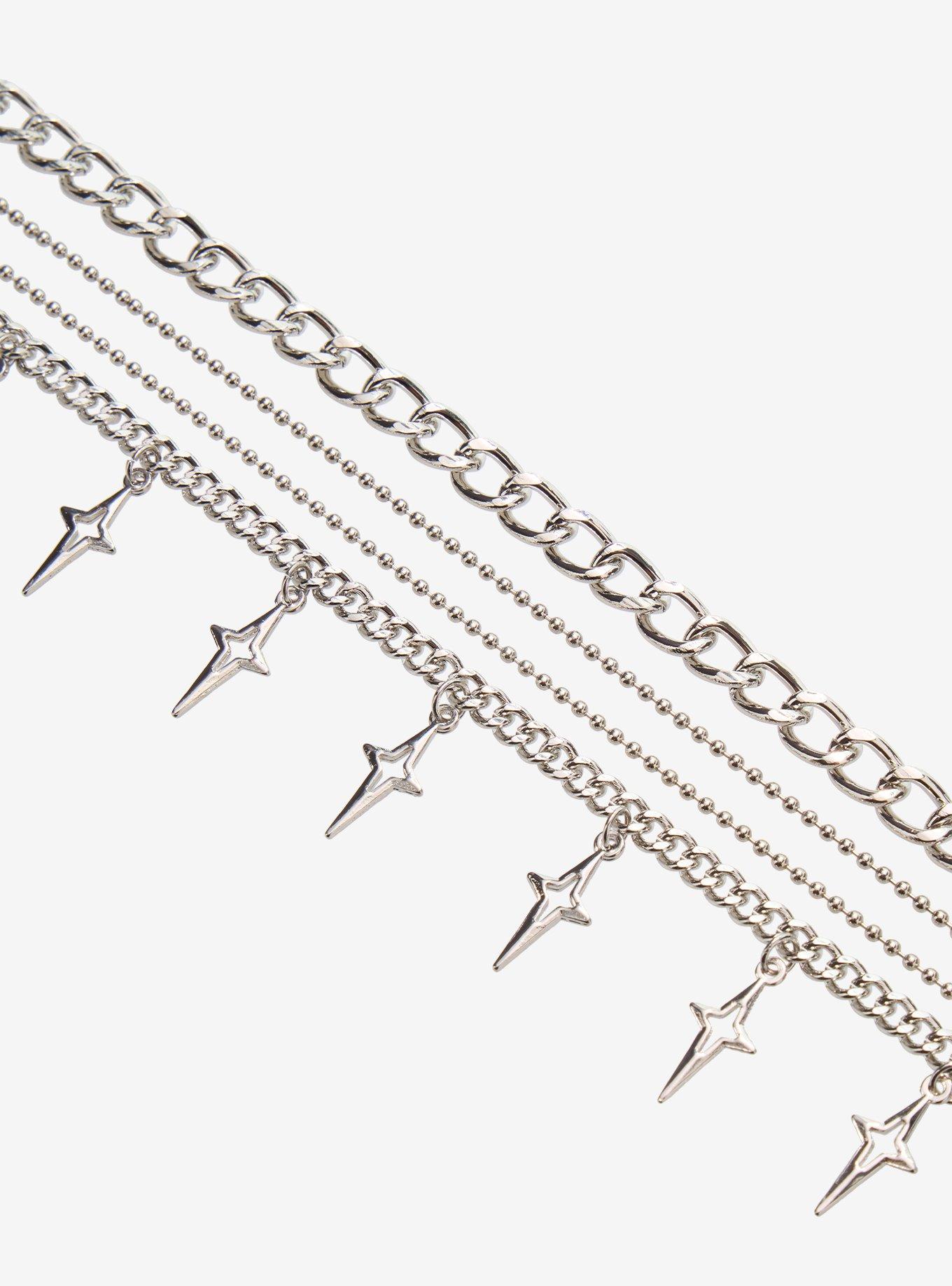 Social Collision Pointed Star Chain Necklace Set, , alternate - view 3
