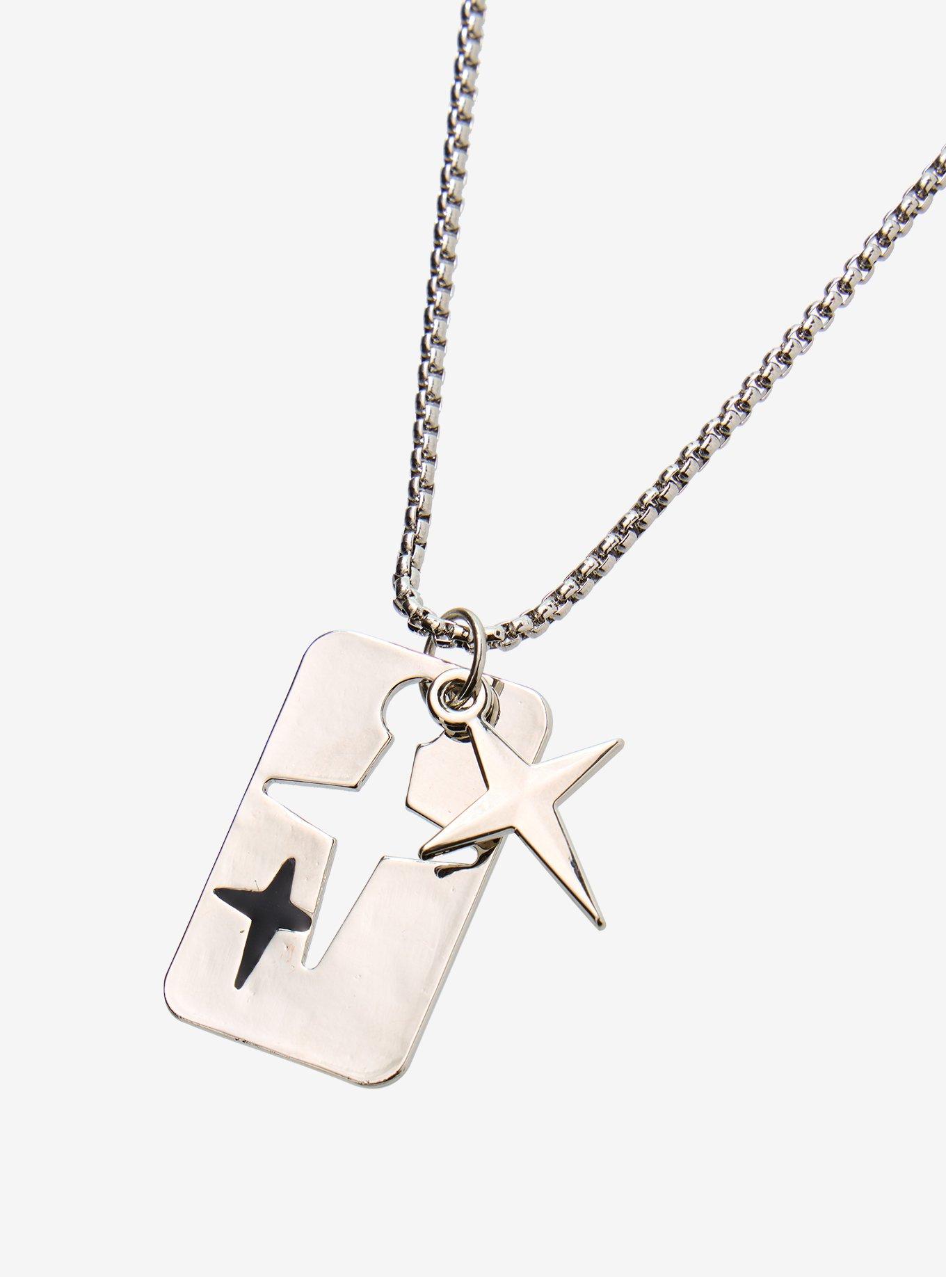 Social Collision Star Dog Tag Necklace, , alternate - view 3