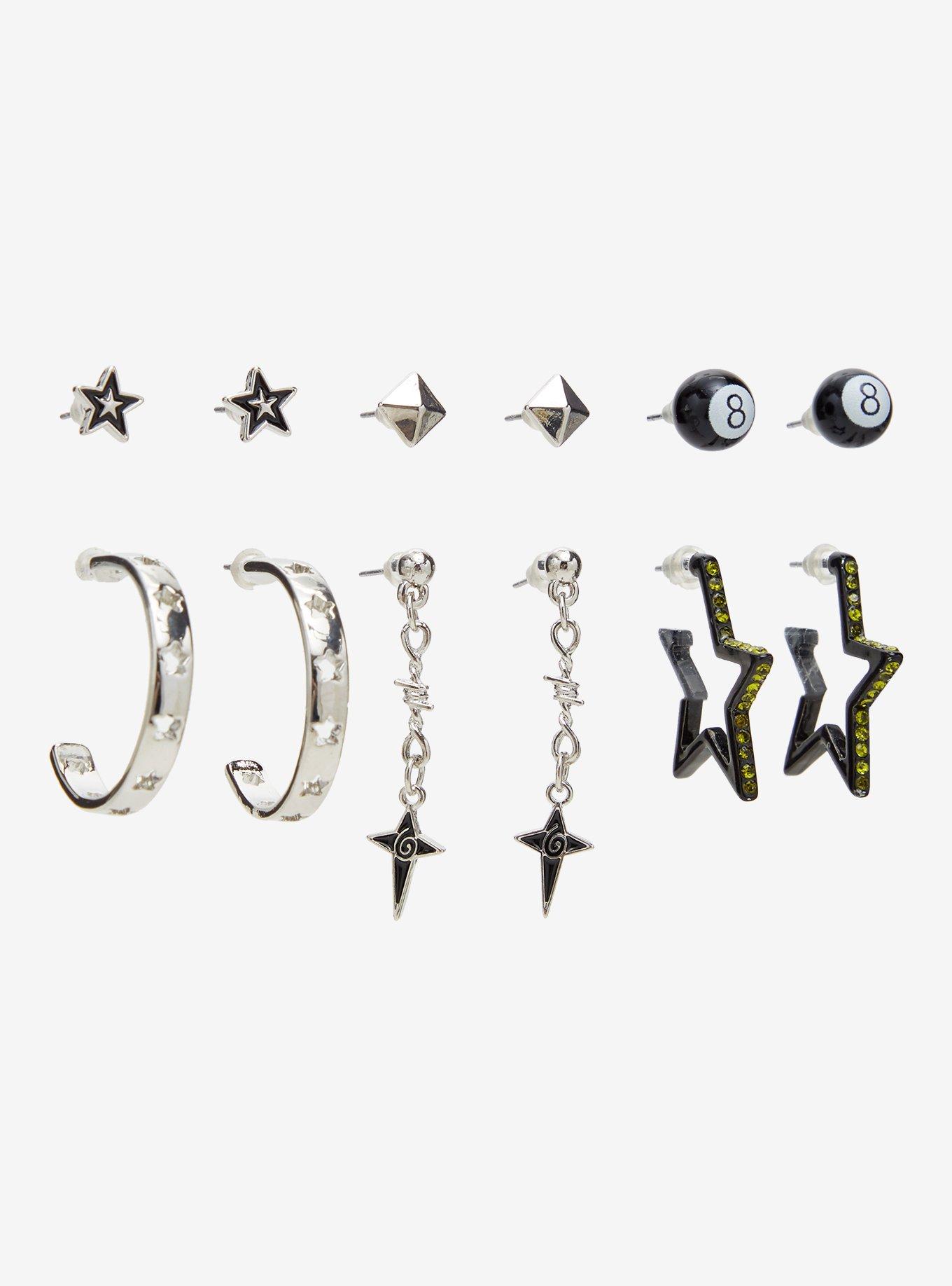 Social Collision Star 8-Ball Earring Set, , alternate - view 3