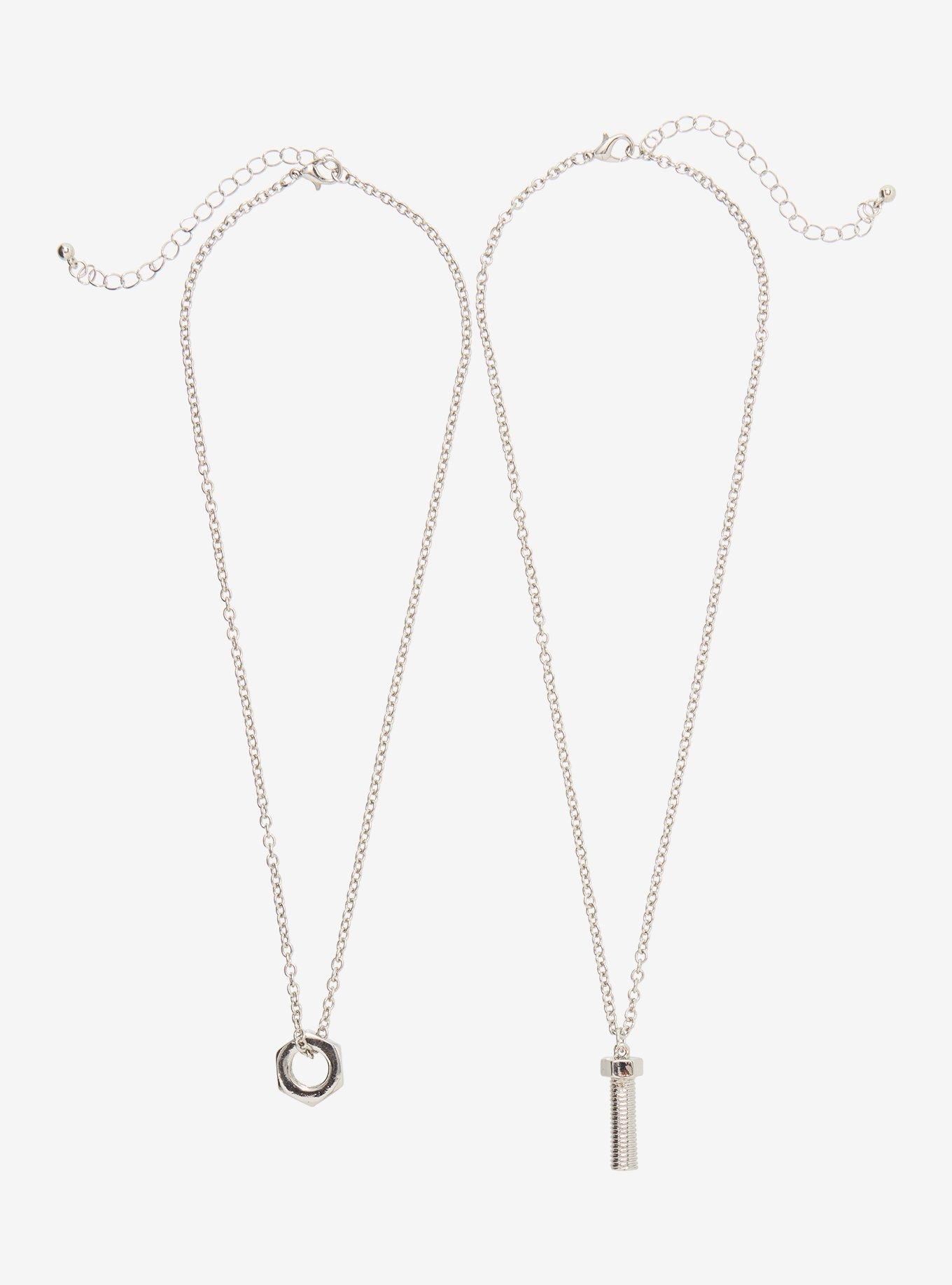 Social Collision Bolt Best Friend Necklace Set, , hi-res