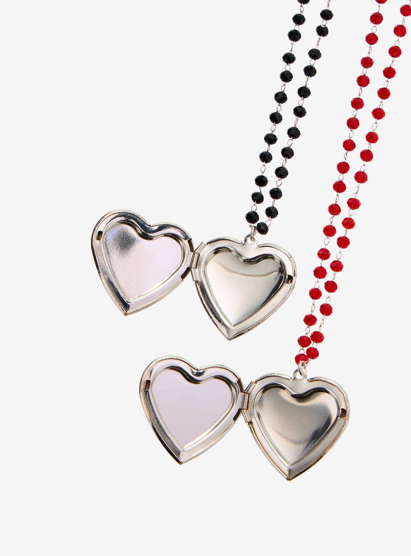 Cosmic Aura Bat Heart Locket Best Friend Necklace Set, , alternate - view 4