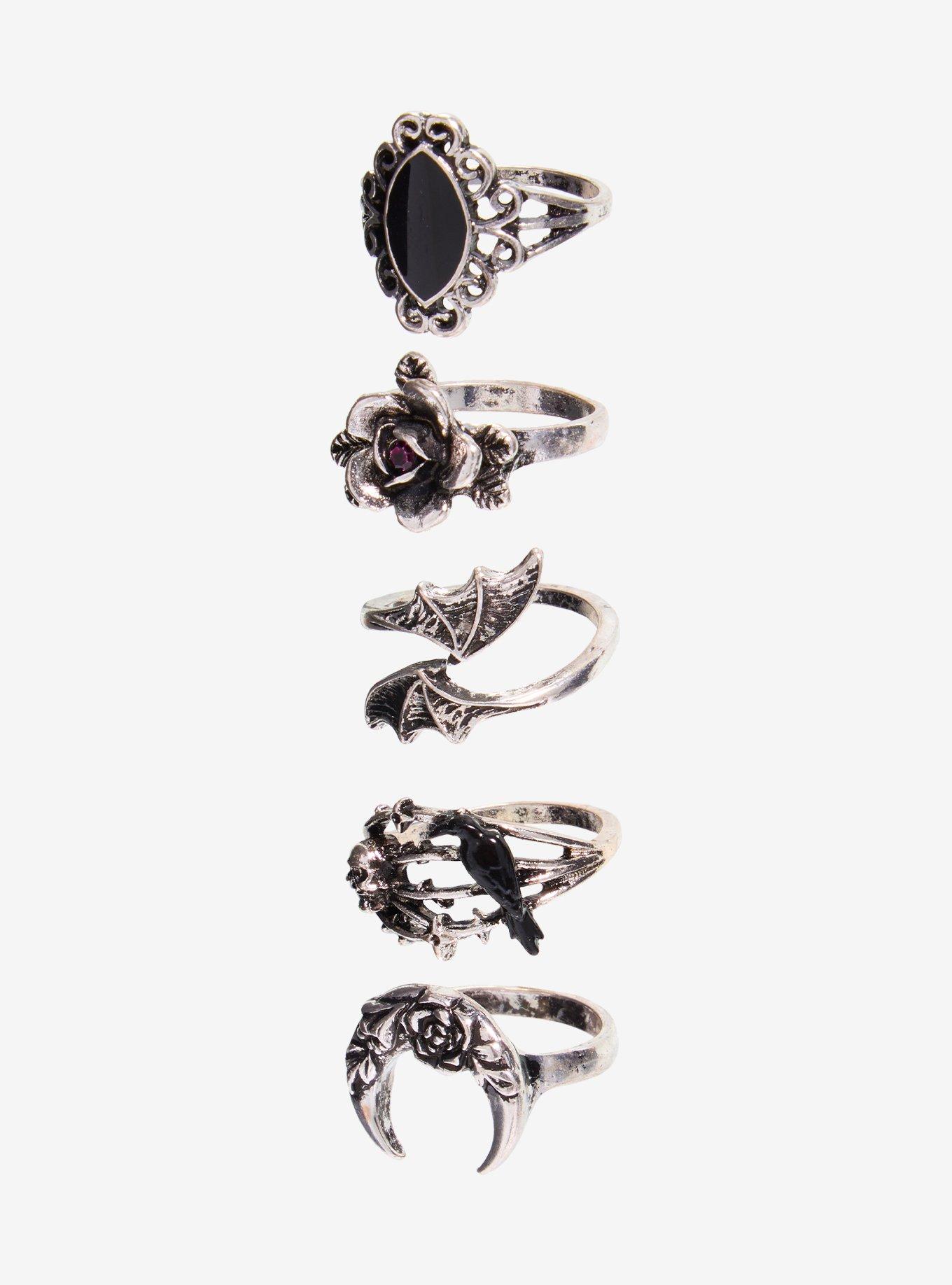 Cosmic Aura Gothic Witch Ring Set, , alternate - view 3
