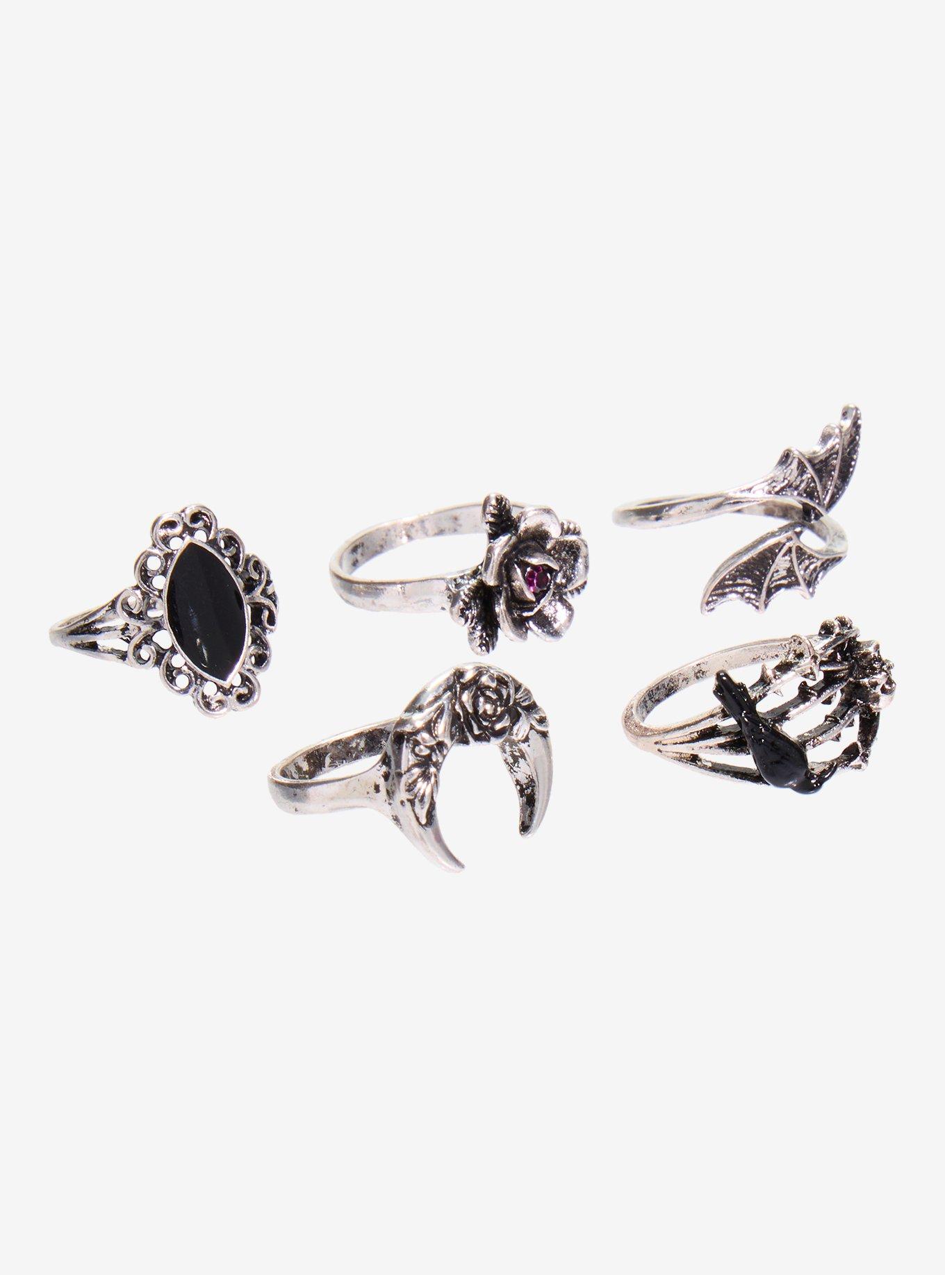 Cosmic Aura Gothic Witch Ring Set, , alternate - view 4