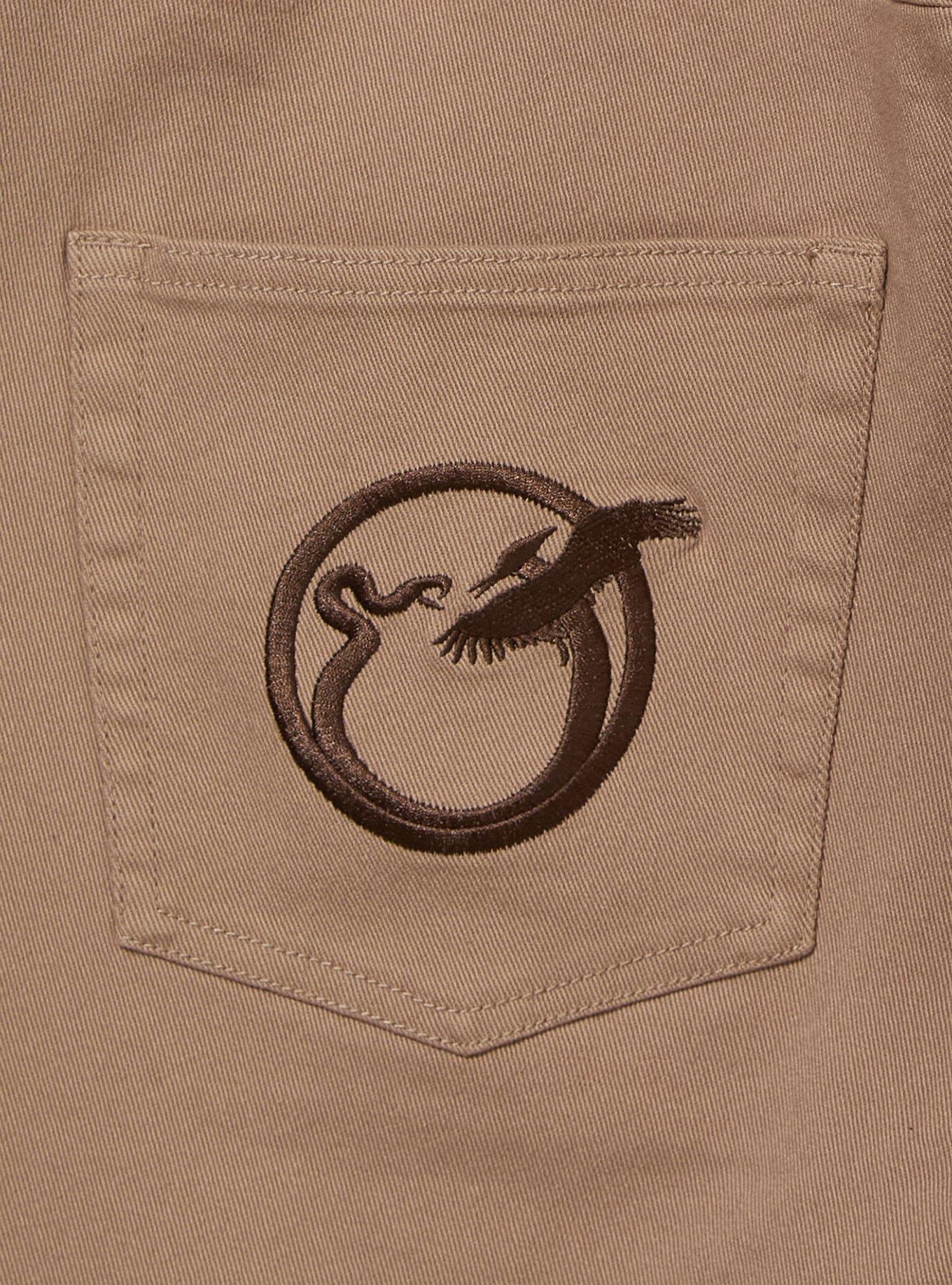 The Hunger Games District 12 Patches Women's Overalls - BoxLunch Exclusive, DENIM, alternate - view 4