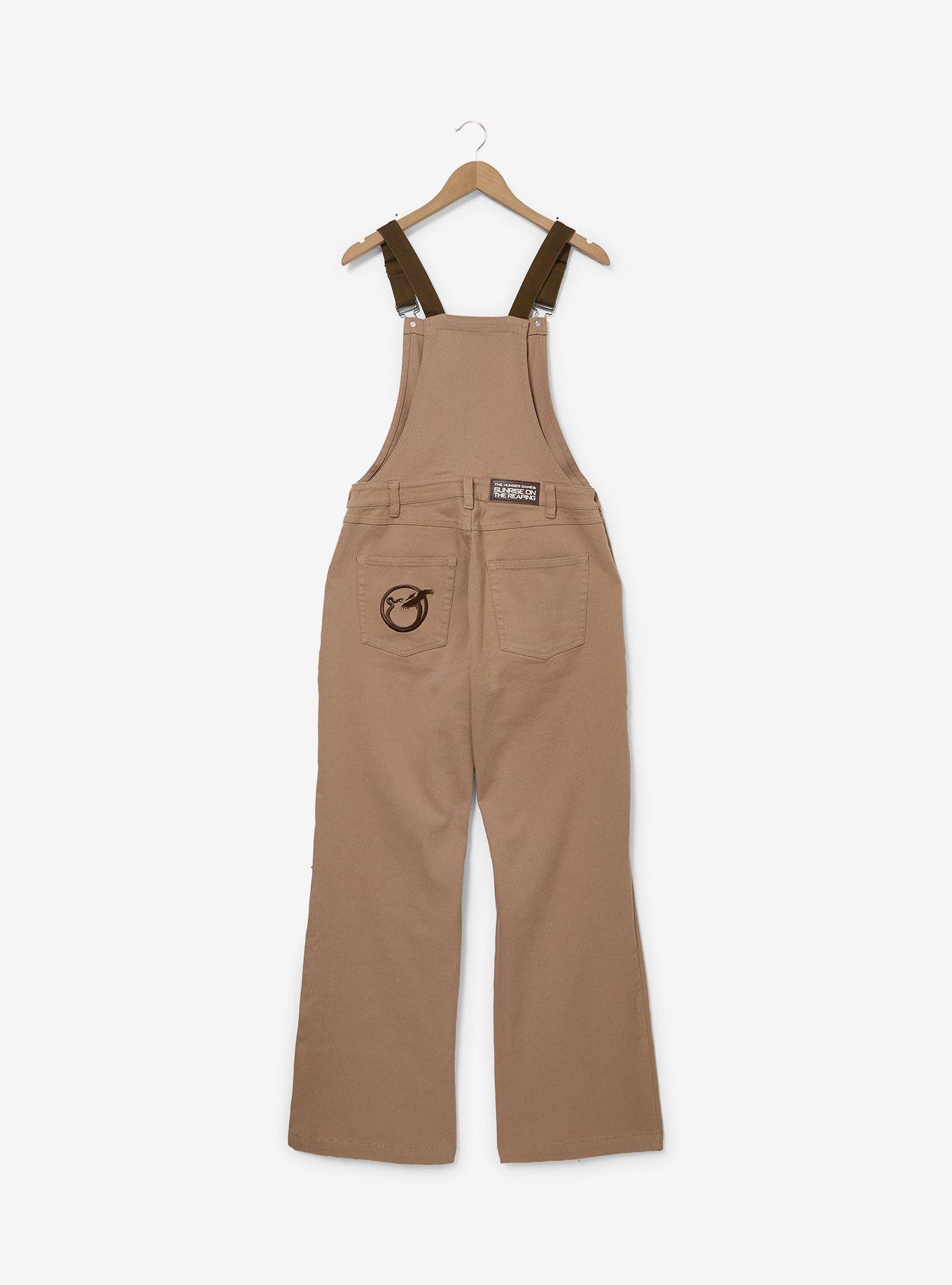 The Hunger Games District 12 Patches Women's Plus Size Overalls - BoxLunch Exclusive, DENIM, alternate - view 2