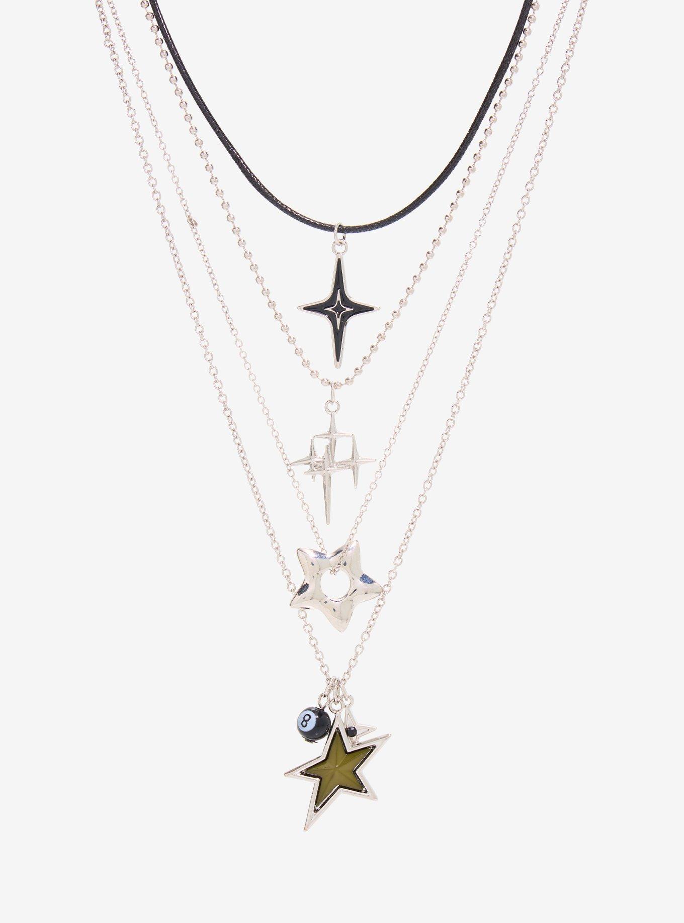Social Collision Grunge Star Necklace Set, , hi-res