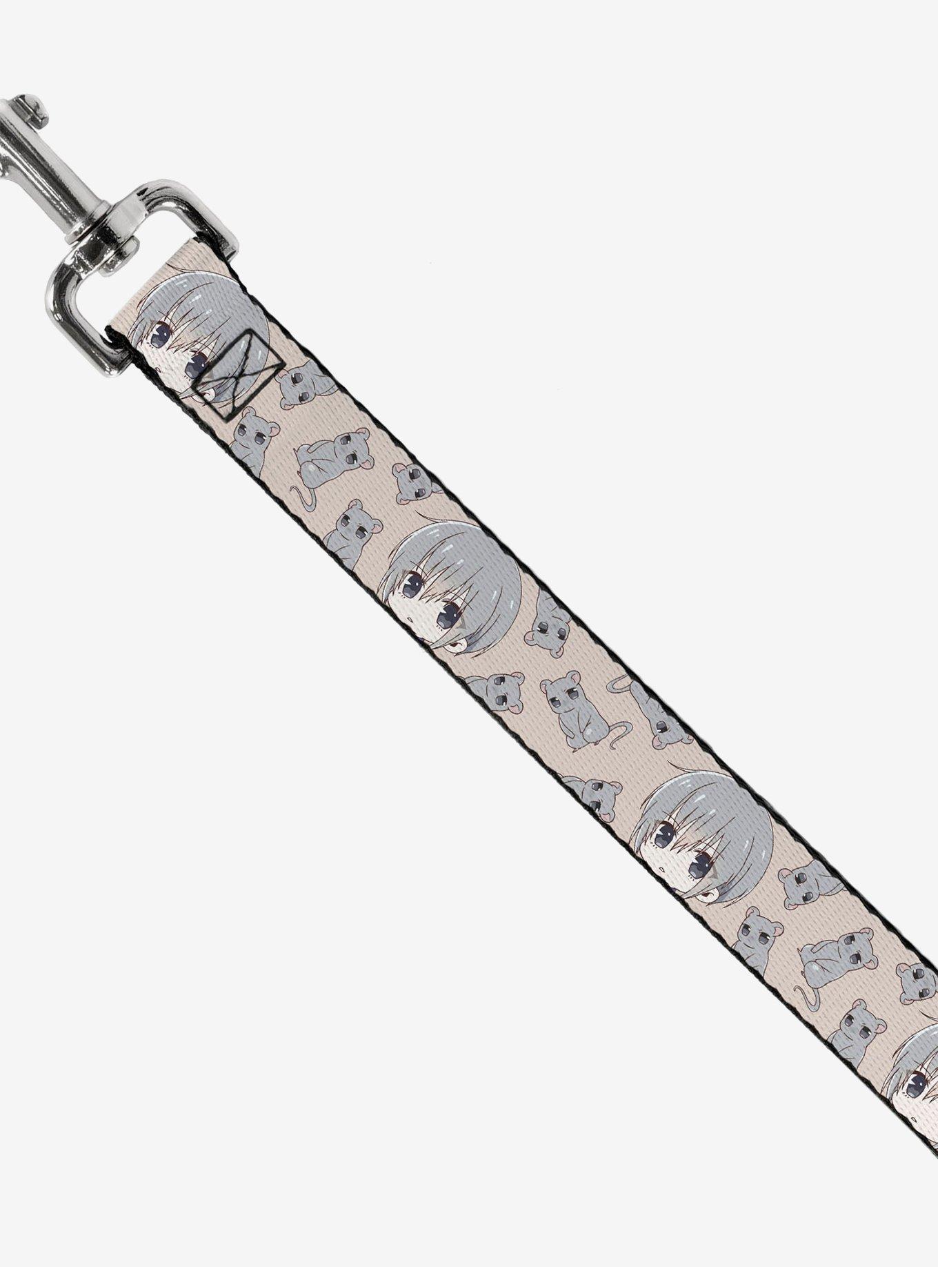Fruits Basket Chibi Yuki & Rat Scattered Dog Leash, , hi-res