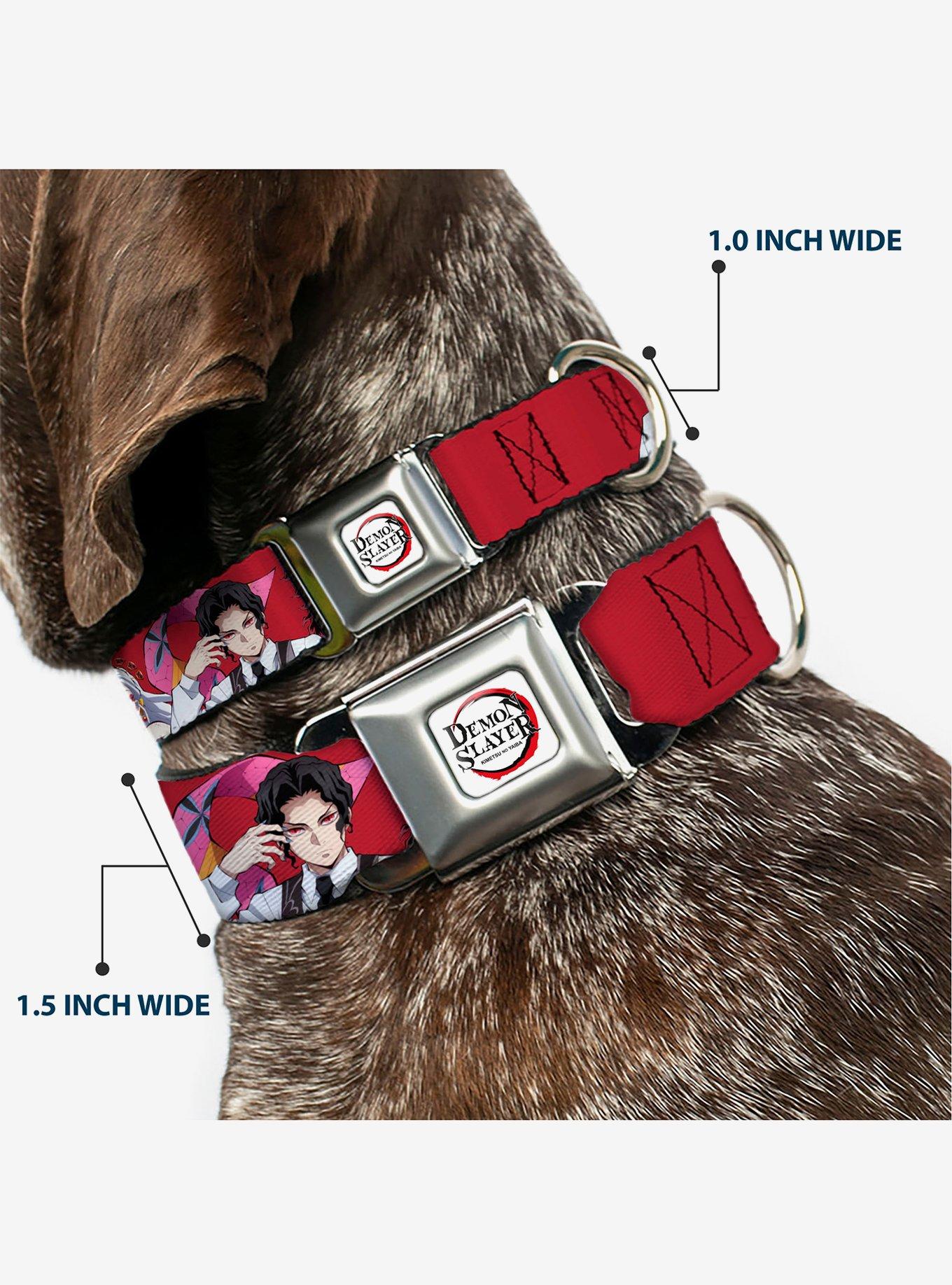 Demon Slayer Eight Demons Poses Red Seatbelt Buckle Dog Collar, , hi-res