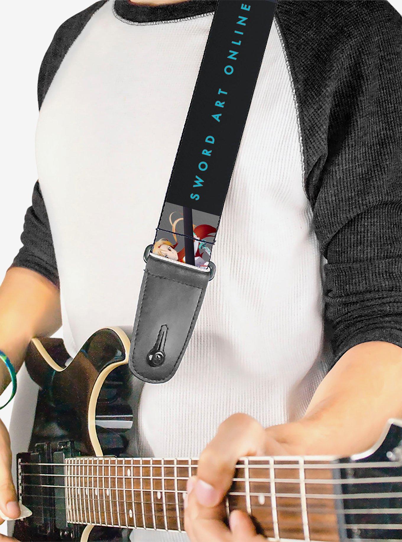 Sword Art Online Kirito & Asuna Swords Pose & Logo Guitar Strap, , hi-res