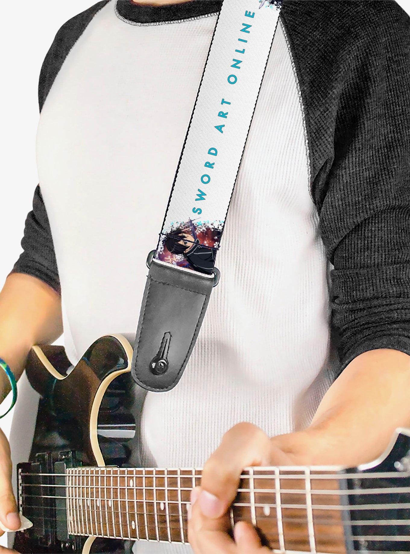Sword Art Online Asuna & Kirito Action Pose & Logo Guitar Strap, , hi-res