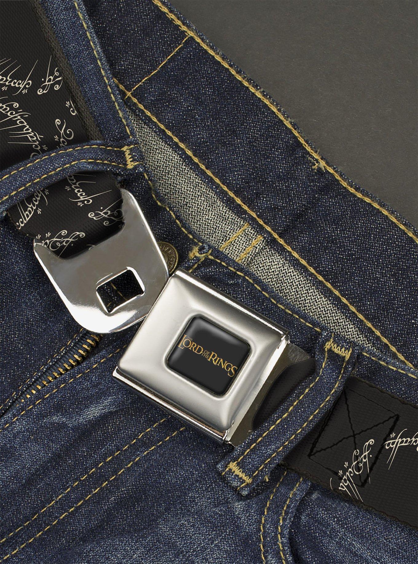 The Lord of the Rings One Ring Script Seatbelt Buckle Belt, , hi-res