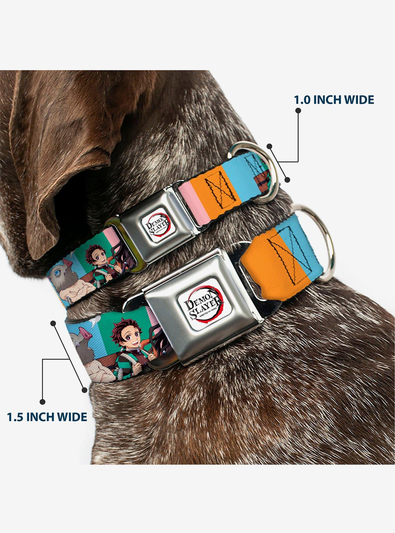 Demon Slayer Four Character Group Pose Blocks Multi Seatbelt Buckle Dog Collar, , hi-res
