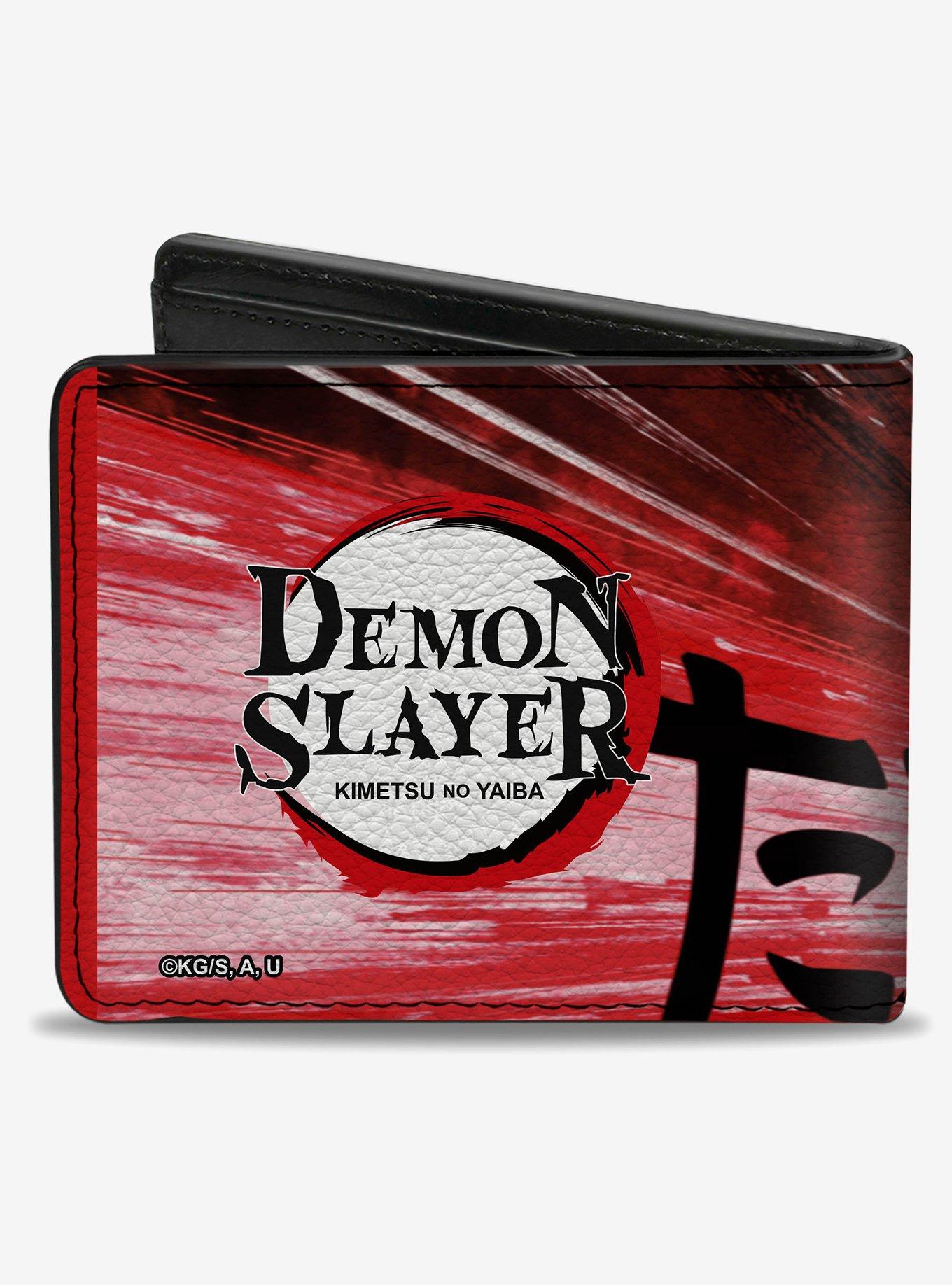 Demon Slayer Zenitsu Agatsuma Shouting Pose & Logo Bifold Wallet, , hi-res