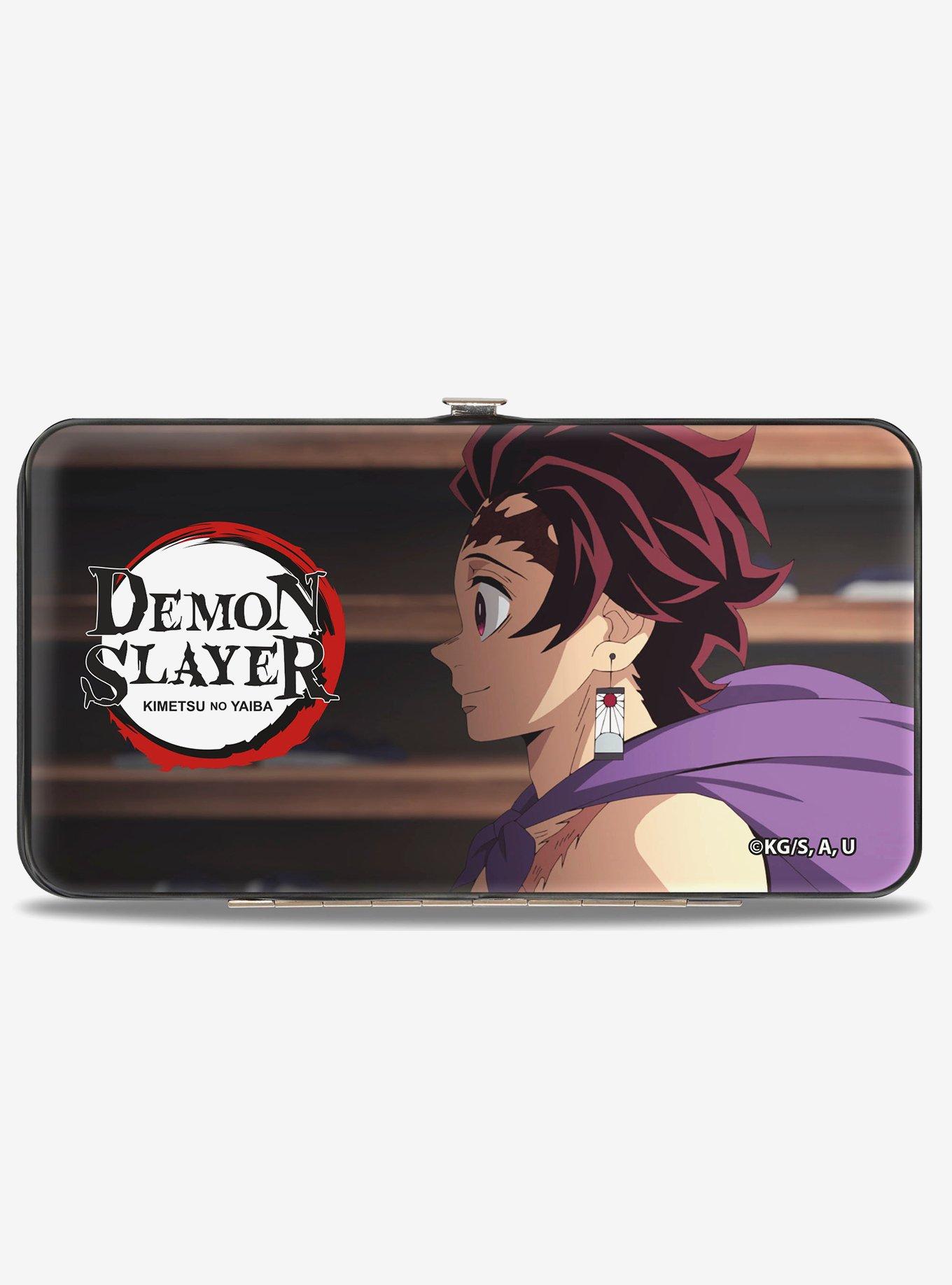 Demon Slayer Tanjiro Kamado Pose & Running Scene with Logo Hinged Wallet, , hi-res