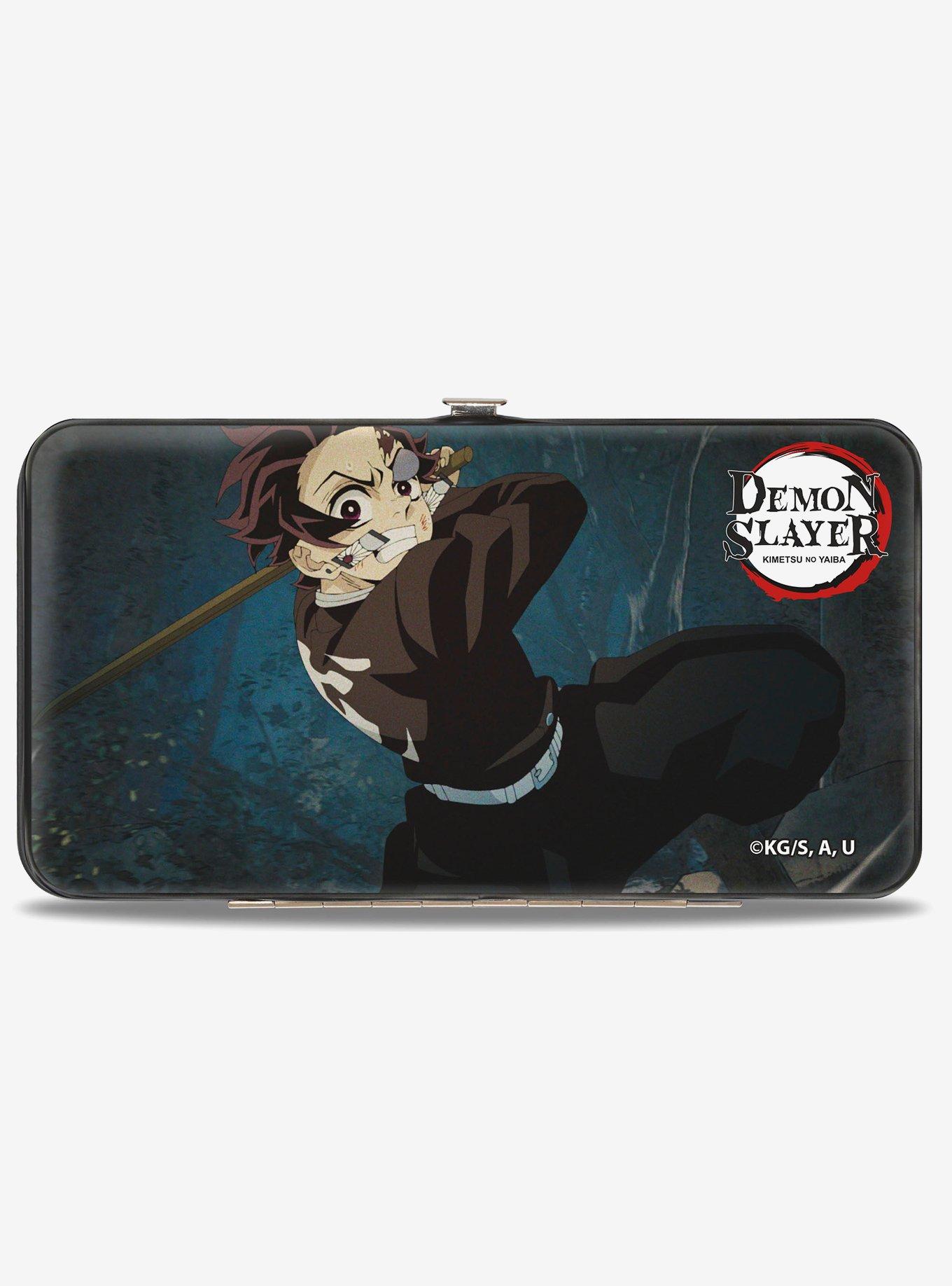 Demon Slayer Tanjiro Kamado & Obanai Iguro Poses with Logo Hinged Wallet, , hi-res