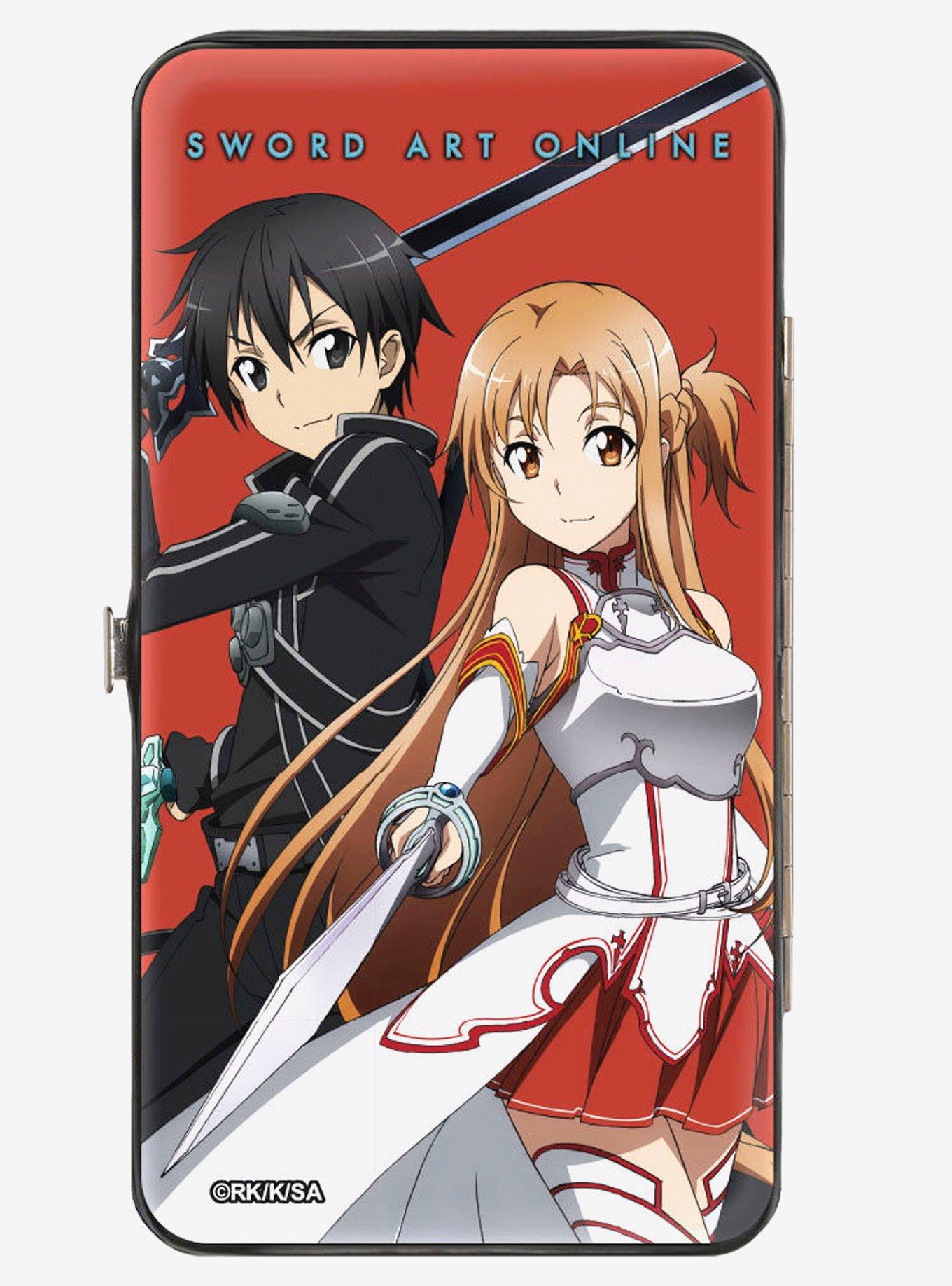 Sword Art Online Kirito With Asuna & Leafa Poses Red Green Hinged Wallet, , hi-res