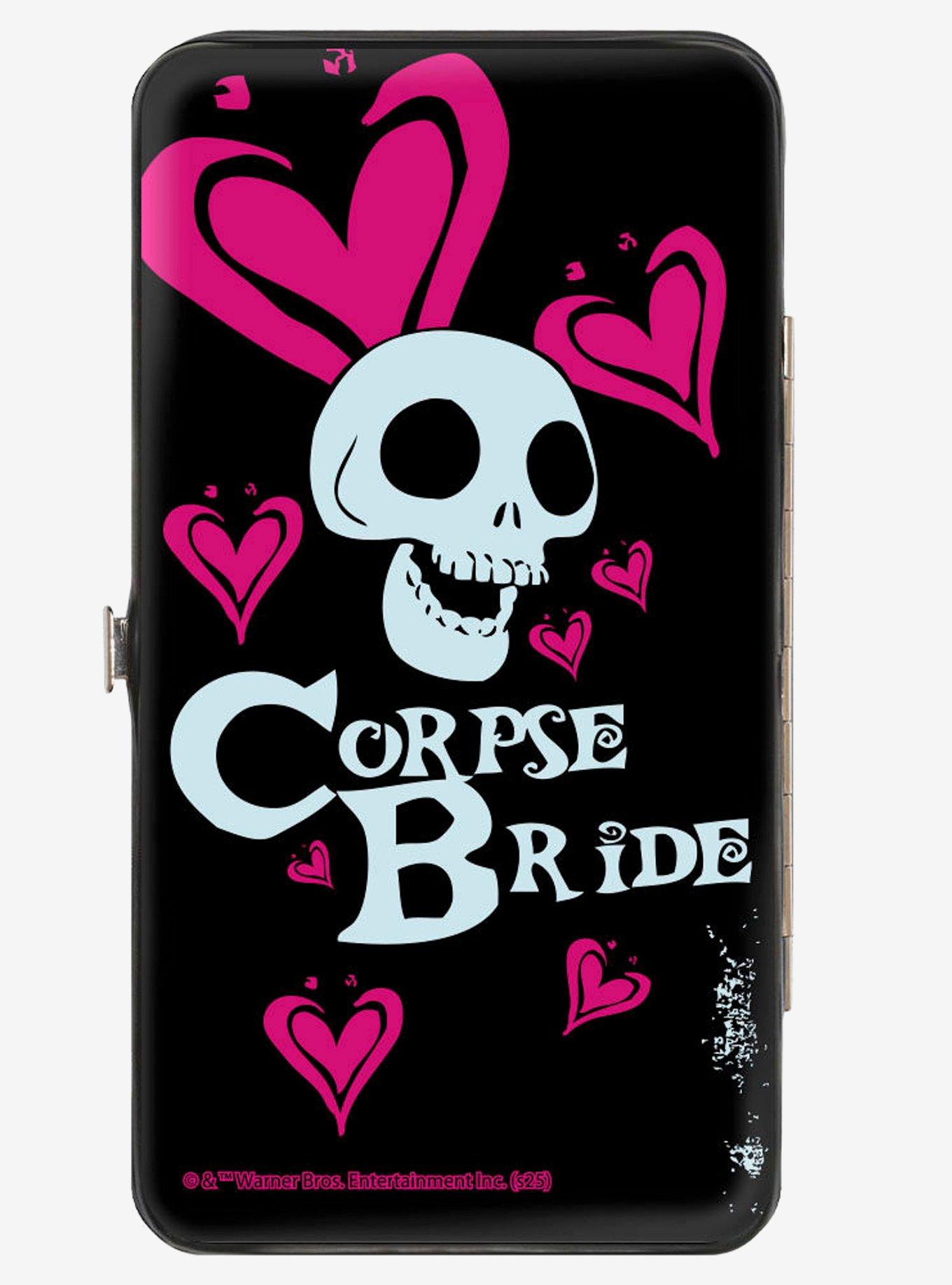 Corpse Bride Emily Hearts & Skull Hinged Wallet, , hi-res